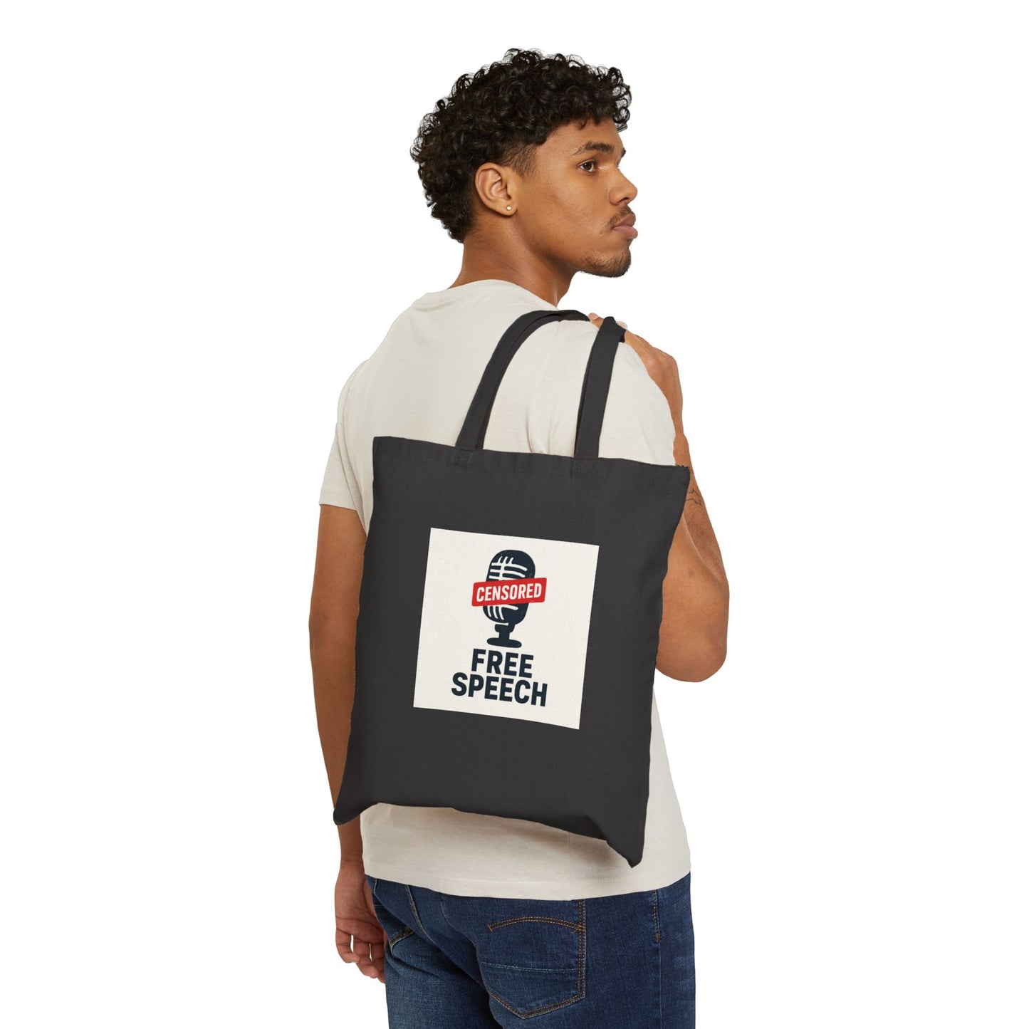 Bold Statement Cotton Tote Bag, Eco-Friendly Shopper, Reusable Grocery Bag, Protest Tote, Gift for Activists