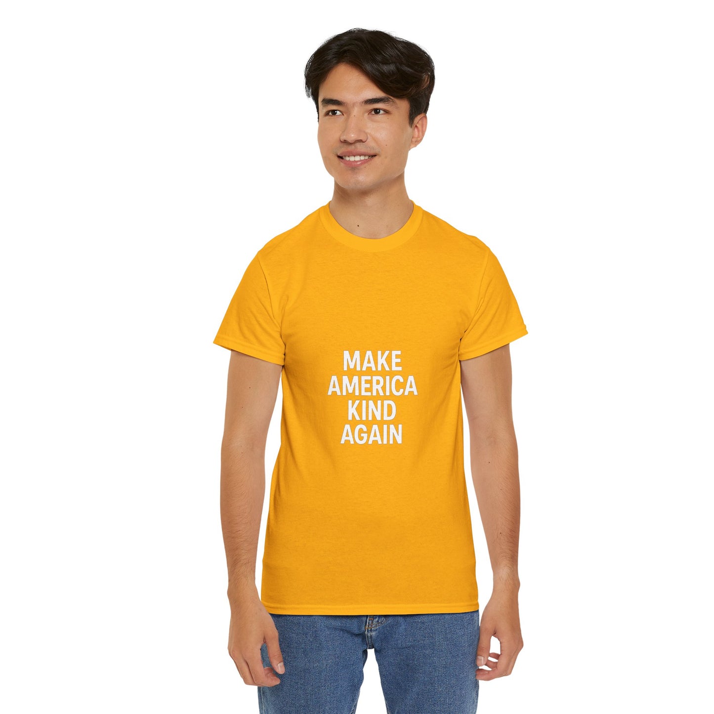 Make America Kind Again Unisex Heavy Cotton Tee, Funny Quote T-Shirt, Political Statement Shirt, Gift for Activists, Casual Wear