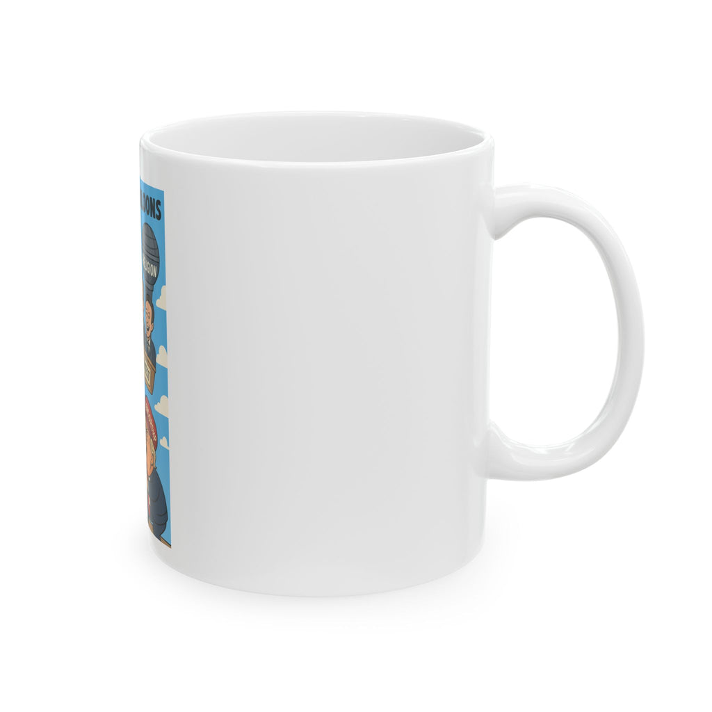 Cancel Fascism Ceramic Mug - 11oz & 15oz, Funny Coffee Cup, Political Gift, Humor Present, Makes a Statement