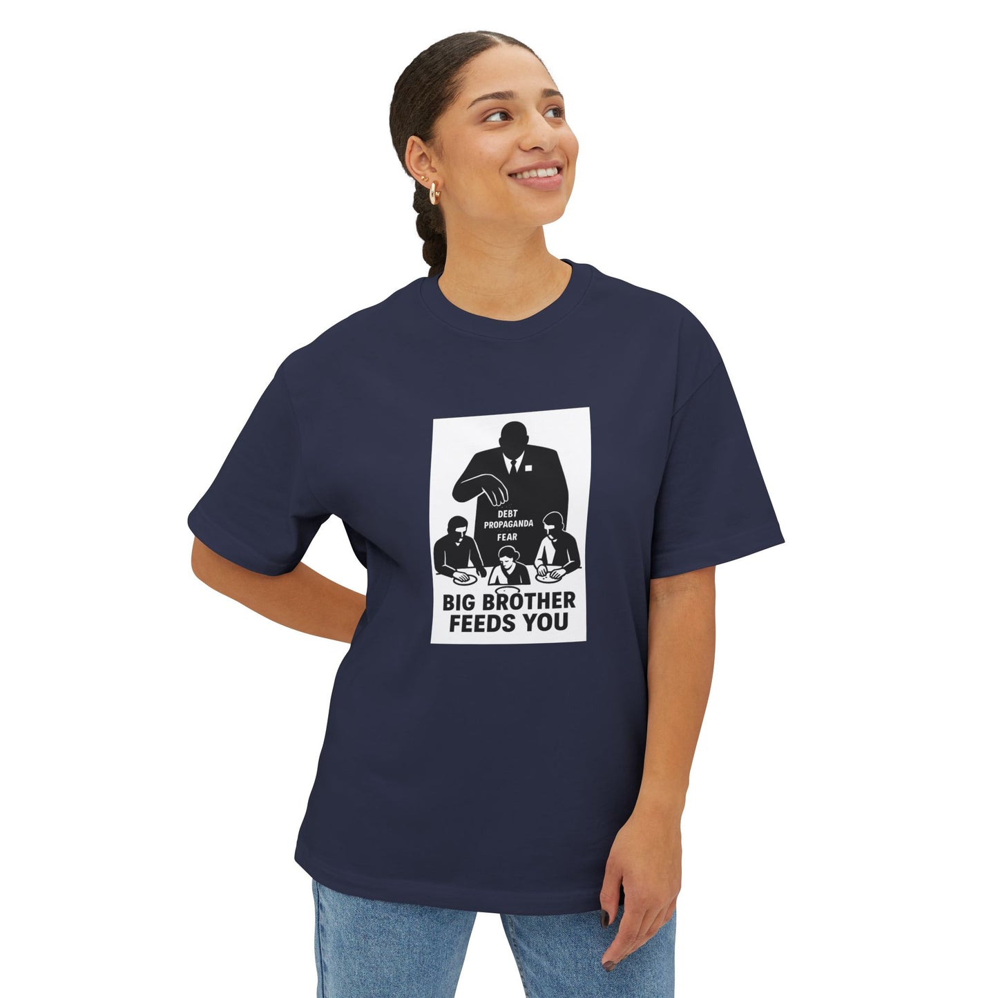 Unisex Oversized Boxy Tee - Fake News Veteran Tee, Casual Graphic T-Shirt, Streetwear, Gift for Friends, Unique Statement Shirt