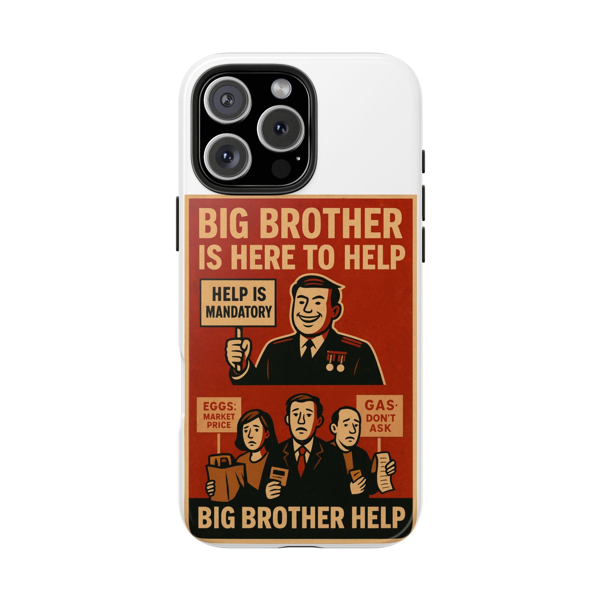Vintage Big Brother Phone Case, Tough Phone Cases, Retro Tech Accessories, Gift for Sibling, Geeky Gifts, Quirky Phone Cover