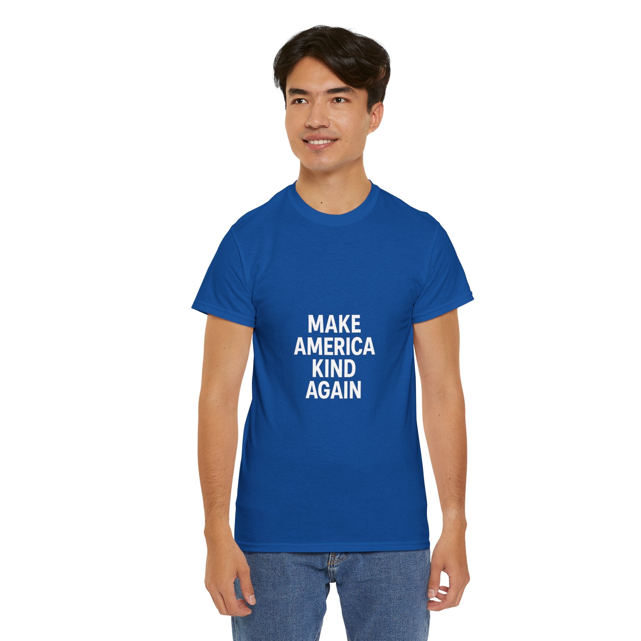 Make America Kind Again Unisex Heavy Cotton Tee, Funny Quote T-Shirt, Political Statement Shirt, Gift for Activists, Casual Wear