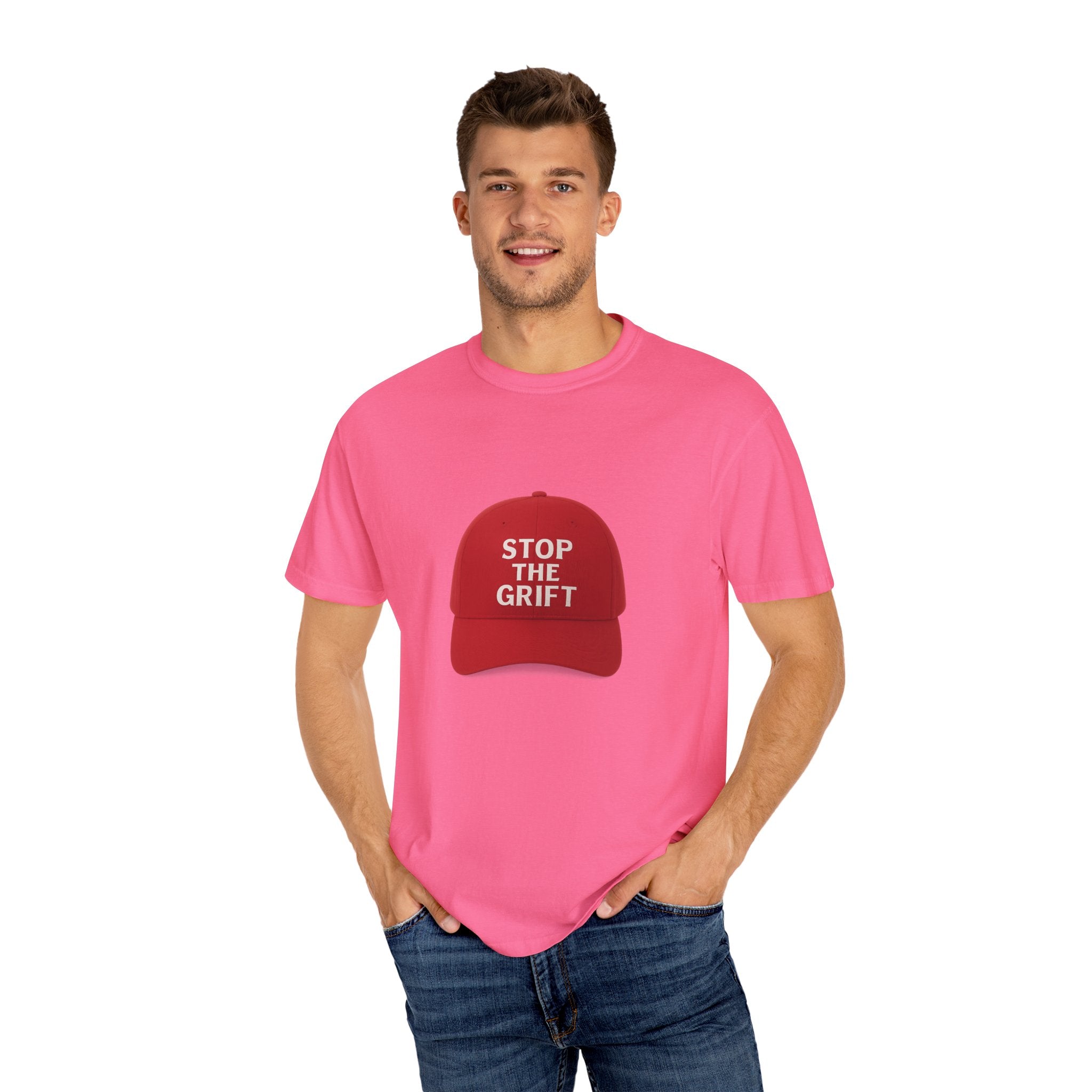 Unisex Garment-Dyed T-shirt with 'STOP THE GRIFT' Design, Casual Tee, Thought-Provoking Shirt, Gift for Activists, Statement Apparel, [...]