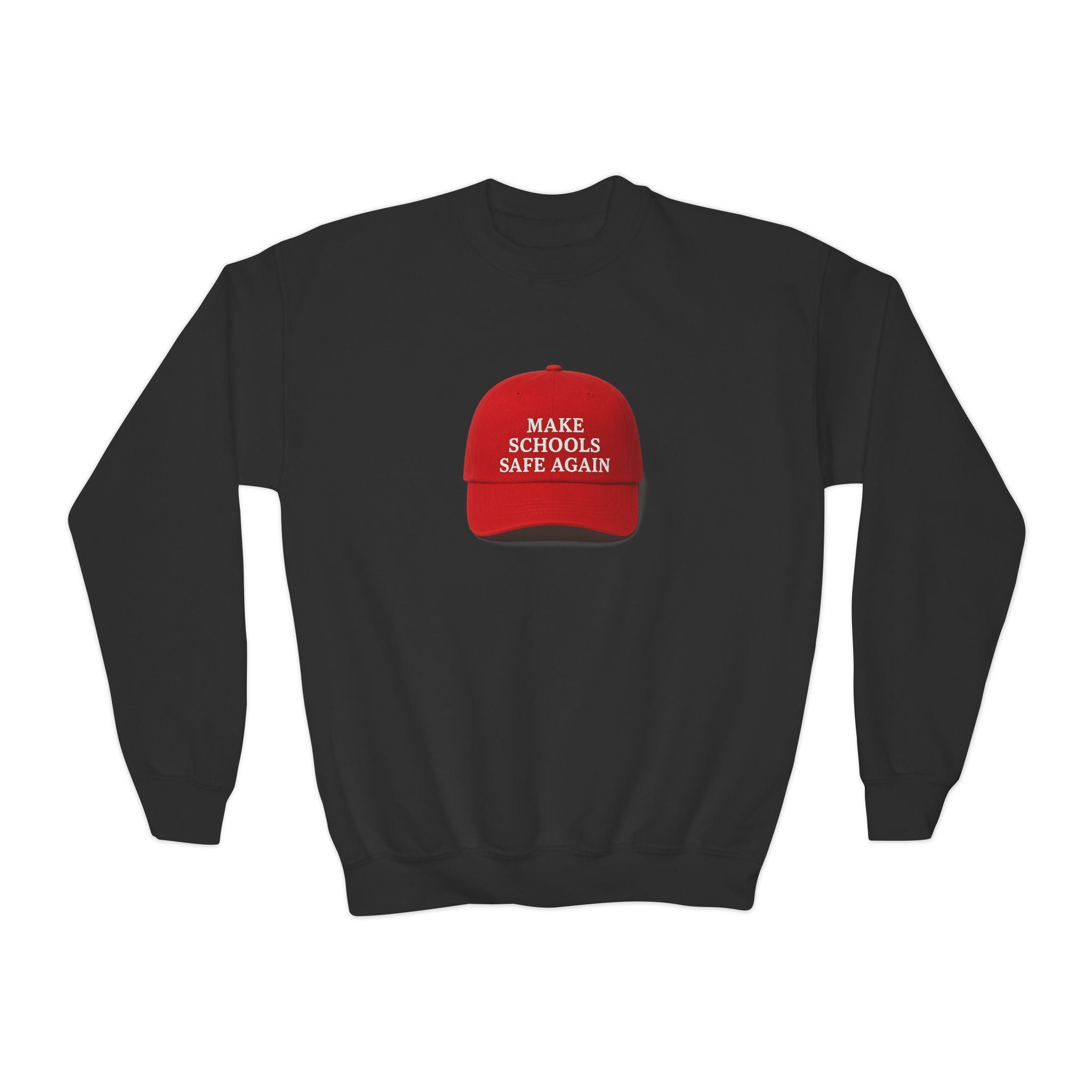 Youth Crewneck Sweatshirt - "Make Schools Safe Again" - Perfect for Activism, School Events, Gifts, Youth Apparel, Casual Fashion