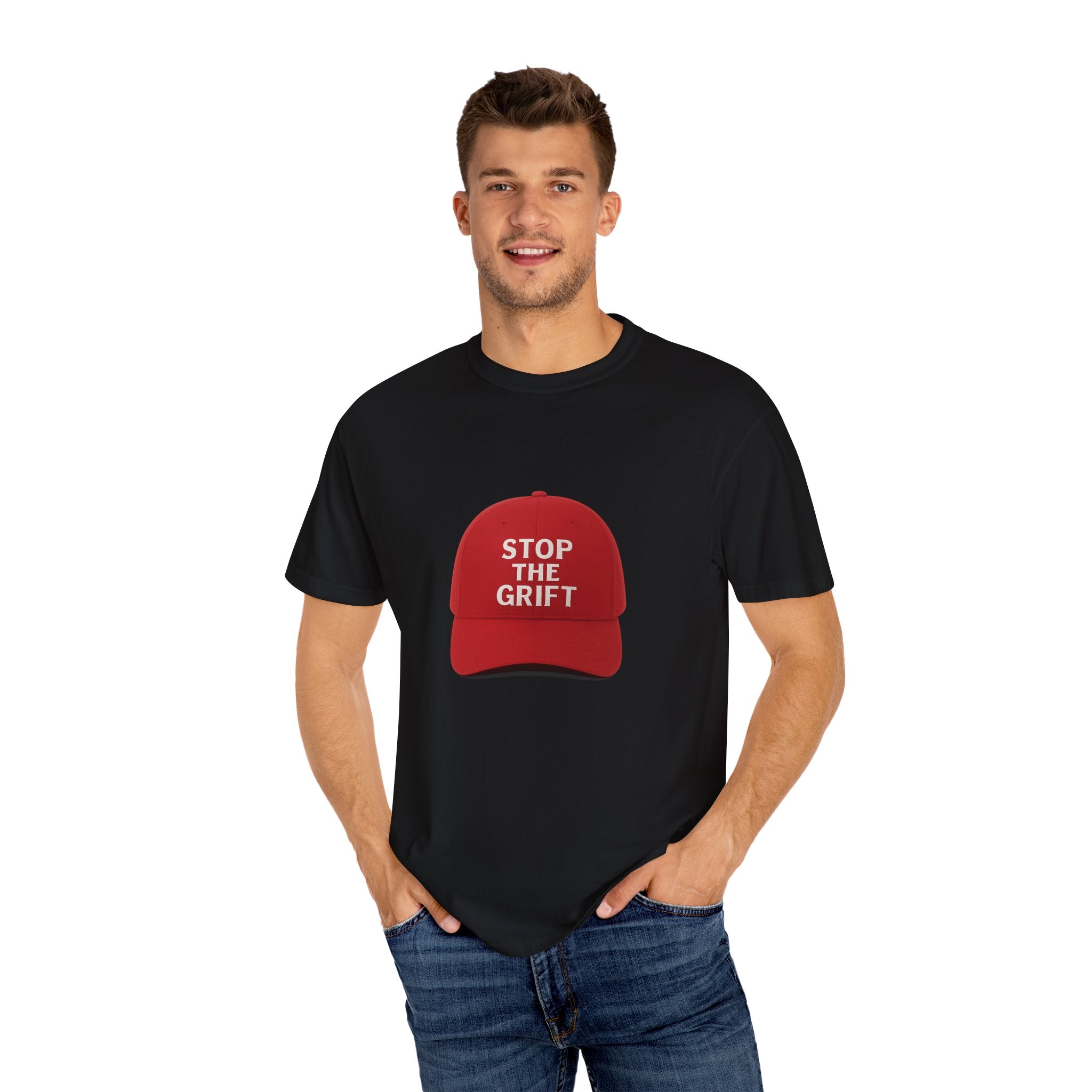 Unisex Garment-Dyed T-shirt with 'STOP THE GRIFT' Design, Casual Tee, Thought-Provoking Shirt, Gift for Activists, Statement Apparel, [...]