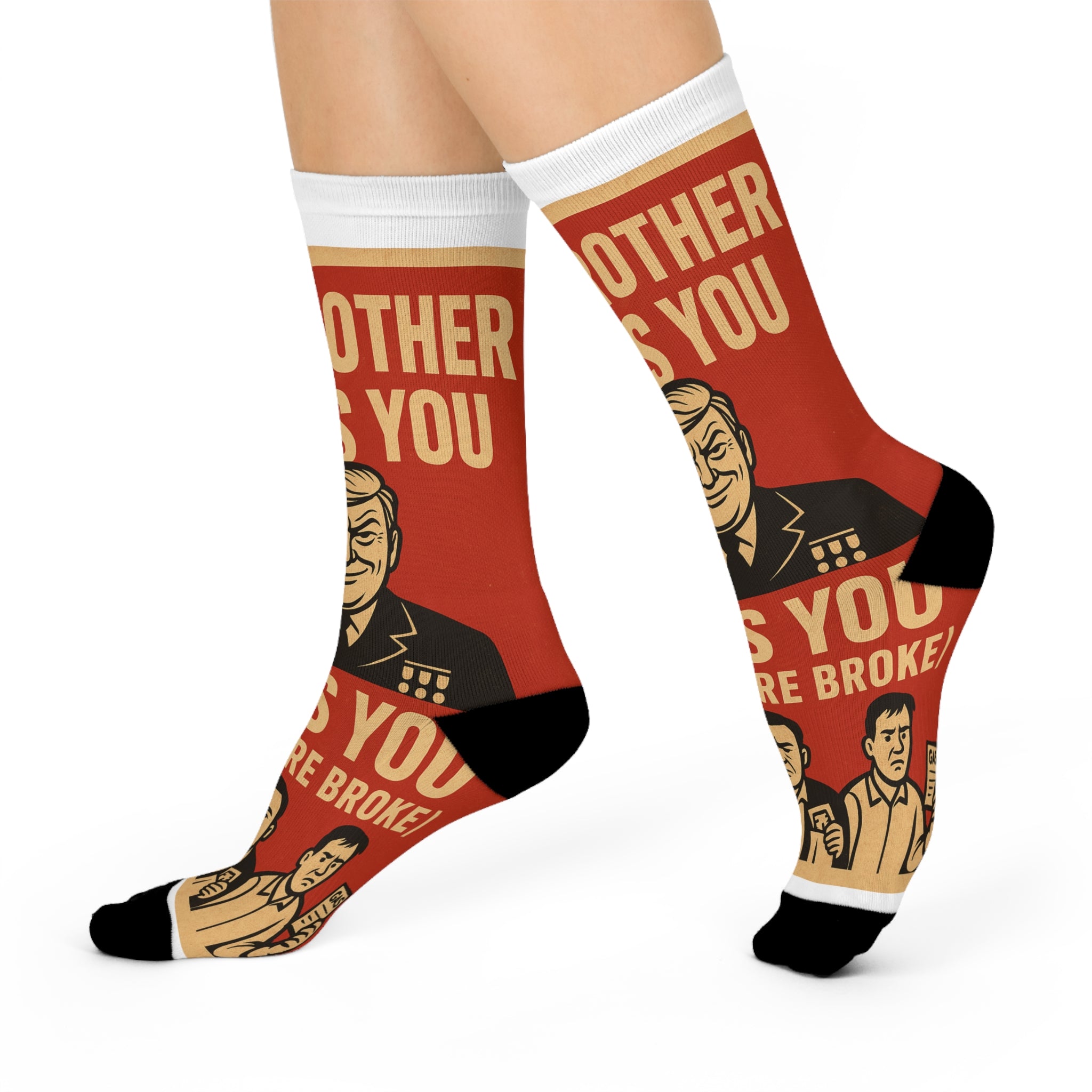 Freedom of Expression Cushioned Crew Socks | Comfy Socks for Creative Minds, Unique Gift for Artists, Freedom Theme, Political Socks, [...]