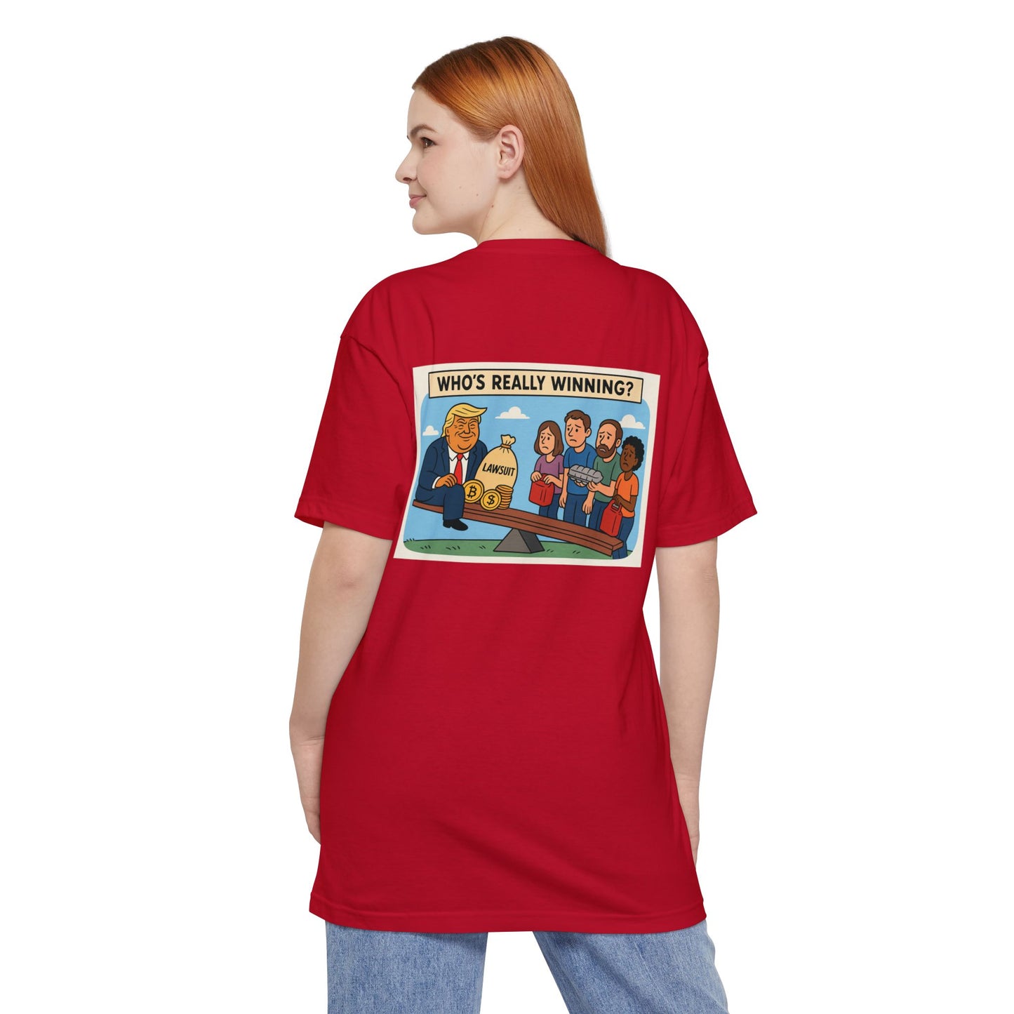 Funny Political T-Shirt, Who's Really Winning Graphic Tee, Unisex Humor Apparel, Gift for Politics Lovers, Casual Weekend Wear