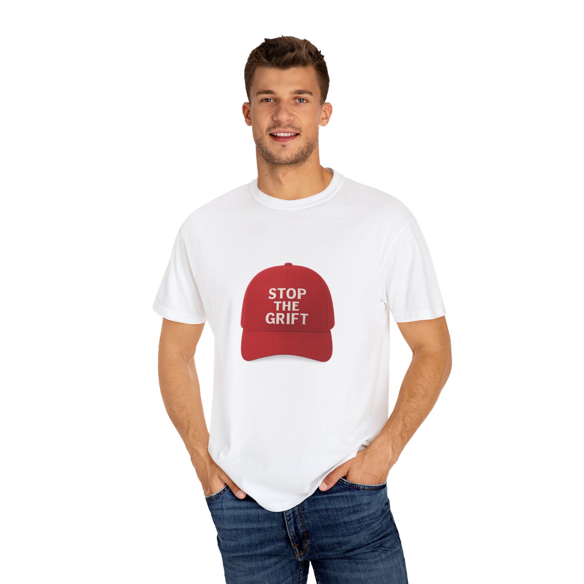 Unisex Garment-Dyed T-shirt with 'STOP THE GRIFT' Design, Casual Tee, Thought-Provoking Shirt, Gift for Activists, Statement Apparel, [...]