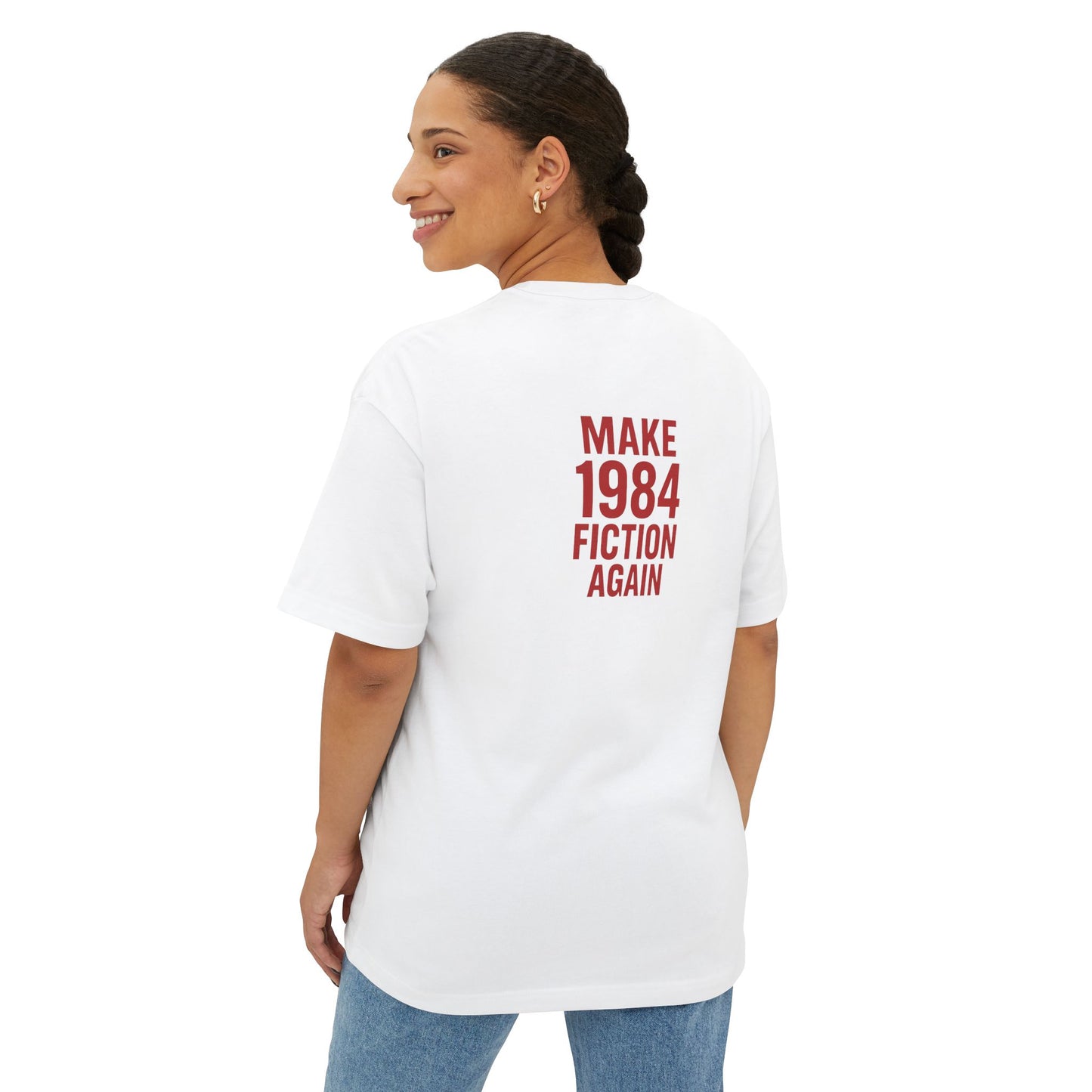 Unisex Oversized Boxy Tee - Fake News Veteran Tee, Casual Graphic T-Shirt, Streetwear, Gift for Friends, Unique Statement Shirt