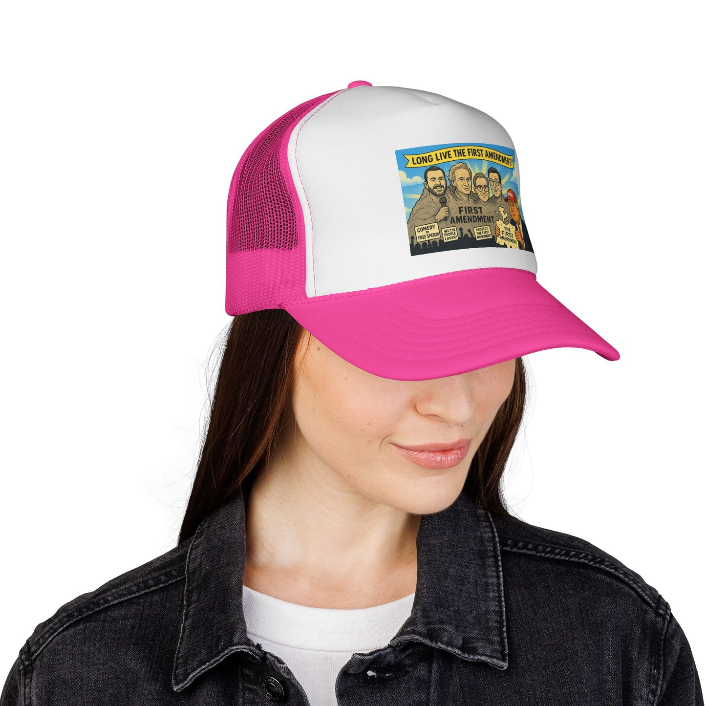 First Amendment Trucker Cap – Fun, Vintage Style Hat for Freedom Lovers, Patriotic Gift, Outdoor Adventures, Unique Conversation Starter