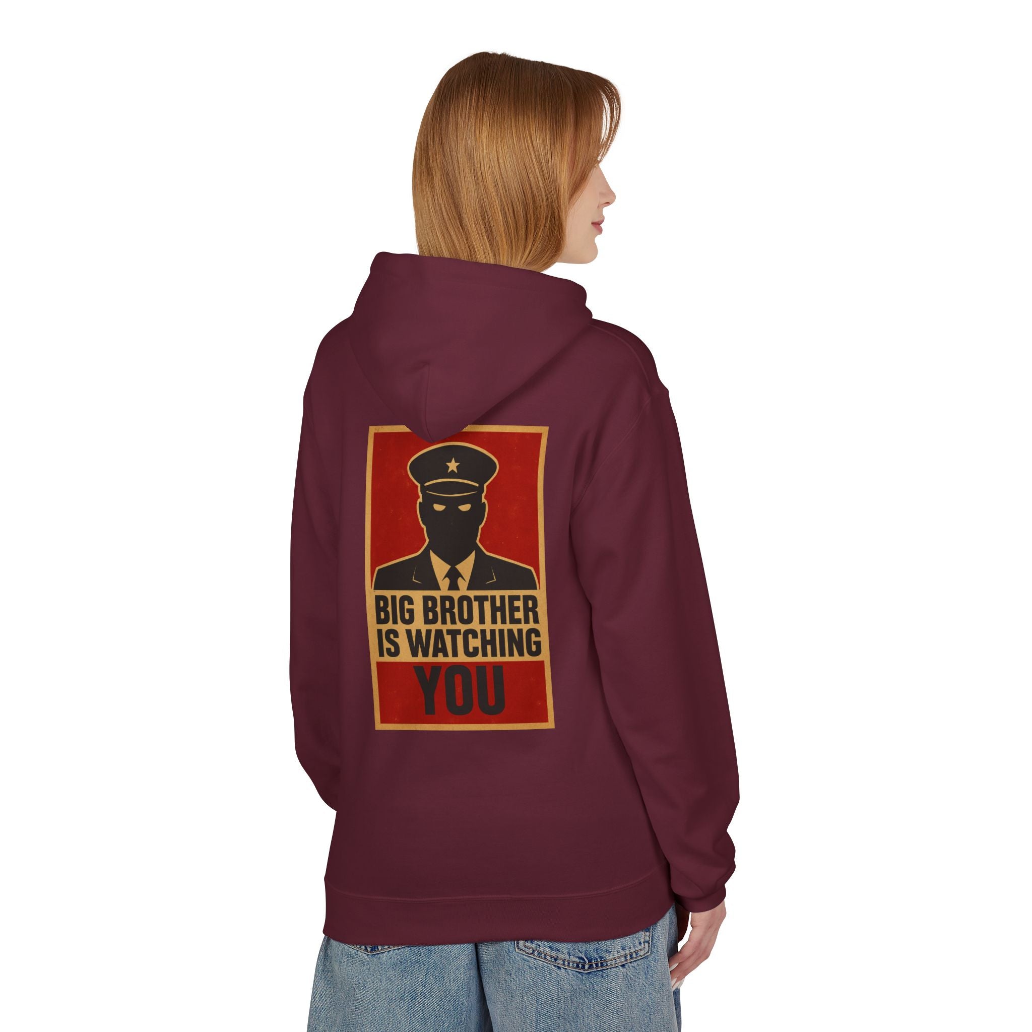 Big Brother Is Watching You Hoodie - Unisex Fleece Sweatshirt, Cozy Gift for Fans of Dystopian Literature, Statement Apparel