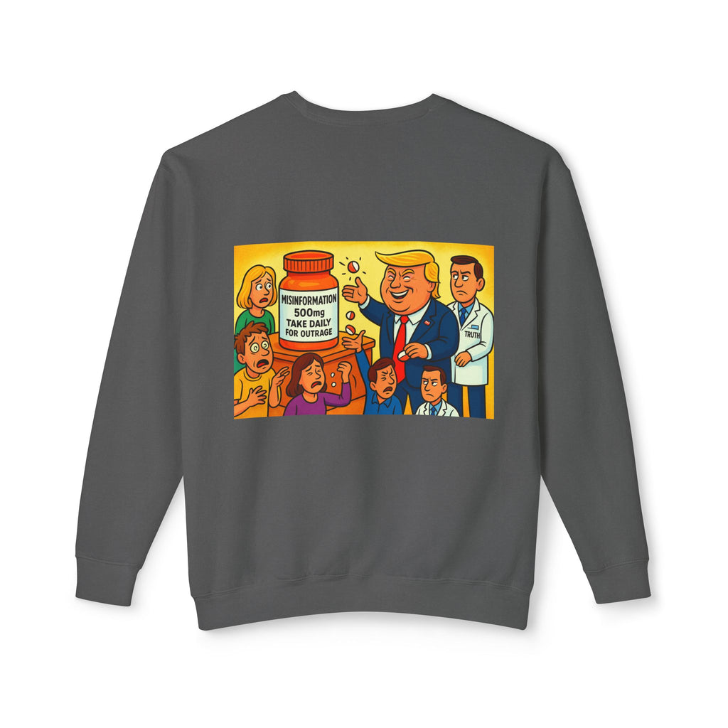 Trump-Inspired Unisex Lightweight Crewneck Sweatshirt, Funny Gift for Dad, Graphic Sweatshirt, Casual Wear, Political Apparel