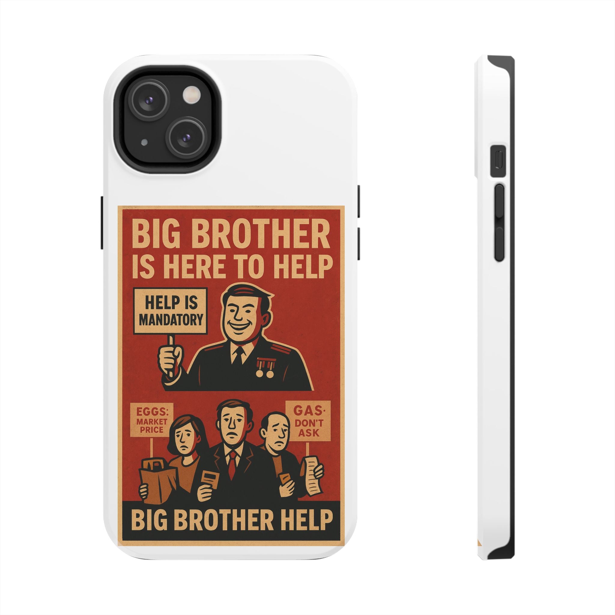 Vintage Big Brother Phone Case, Tough Phone Cases, Retro Tech Accessories, Gift for Sibling, Geeky Gifts, Quirky Phone Cover
