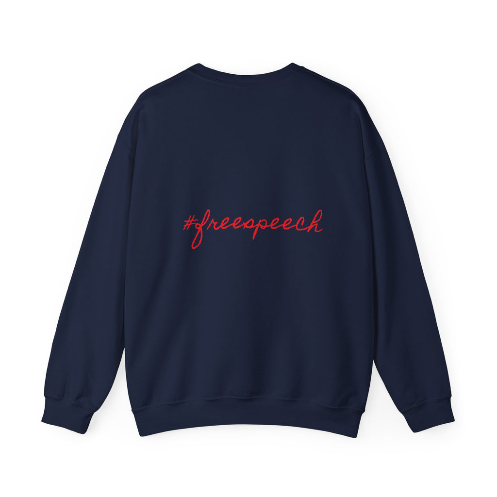 Patriotic Humor Crewneck Sweatshirt, Funny Gift for Political Enthusiasts, Comfy Casual Wear, Ideal for Gift Giving, Unisex Fashion