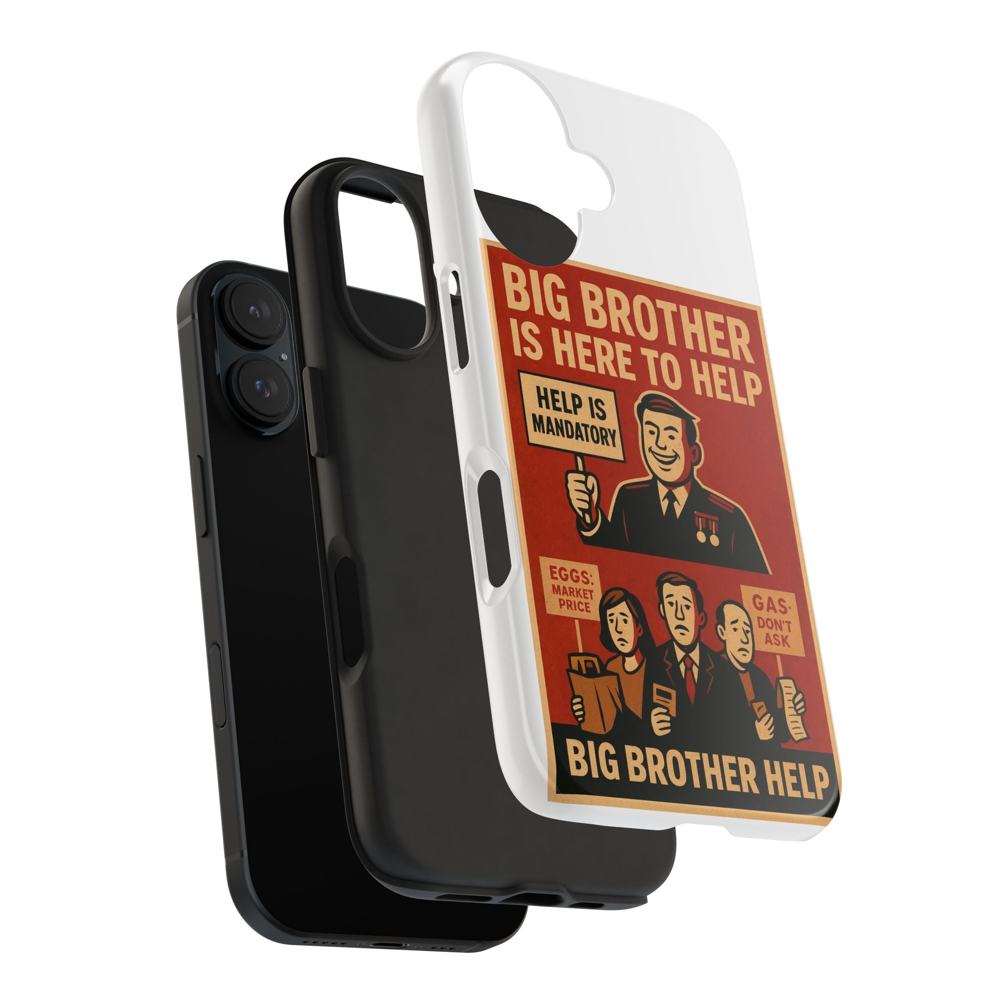 Vintage Big Brother Phone Case, Tough Phone Cases, Retro Tech Accessories, Gift for Sibling, Geeky Gifts, Quirky Phone Cover