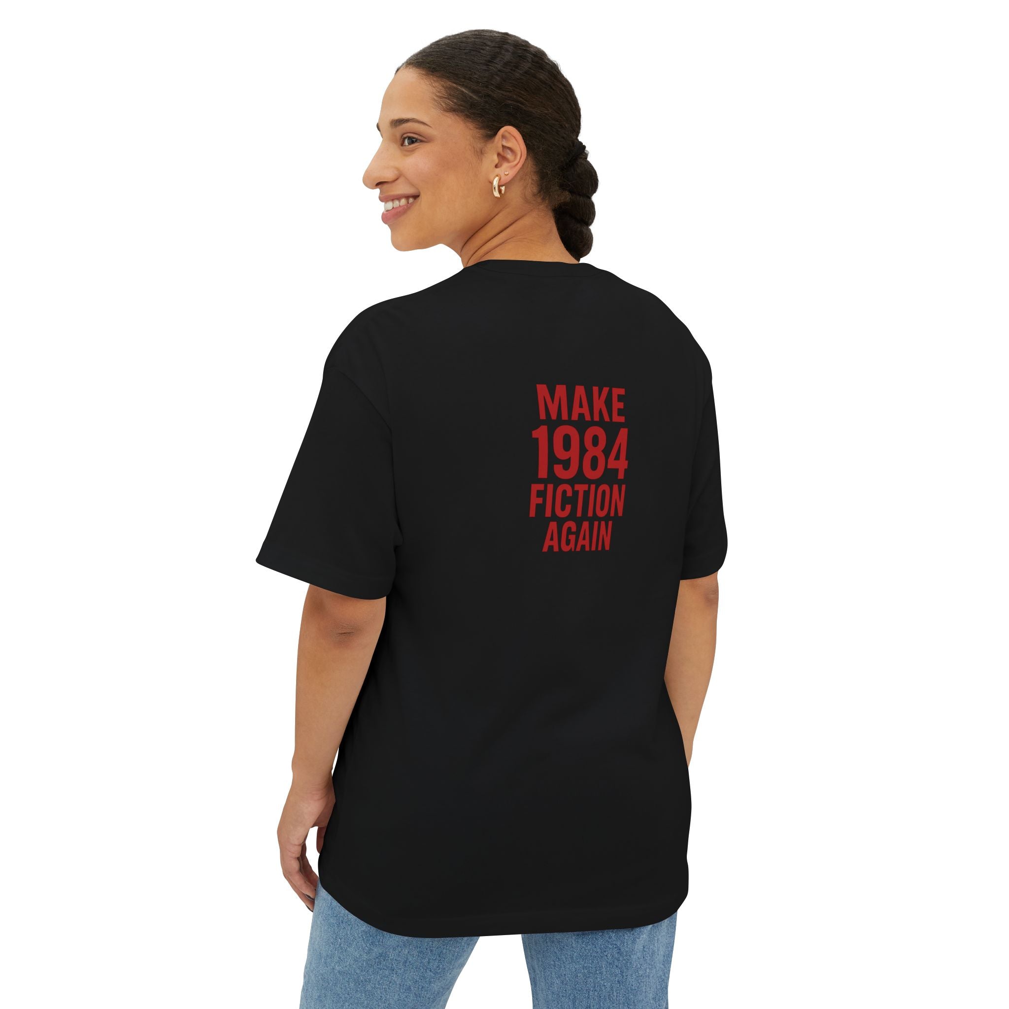 Unisex Oversized Boxy Tee - Fake News Veteran Tee, Casual Graphic T-Shirt, Streetwear, Gift for Friends, Unique Statement Shirt