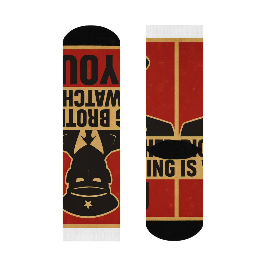 Big Brother is Watching You Cushioned Crew Socks, Unique Gift for Fans, Trendy Statement Socks for Cozy Wear, Fun Party Accessory, [...]