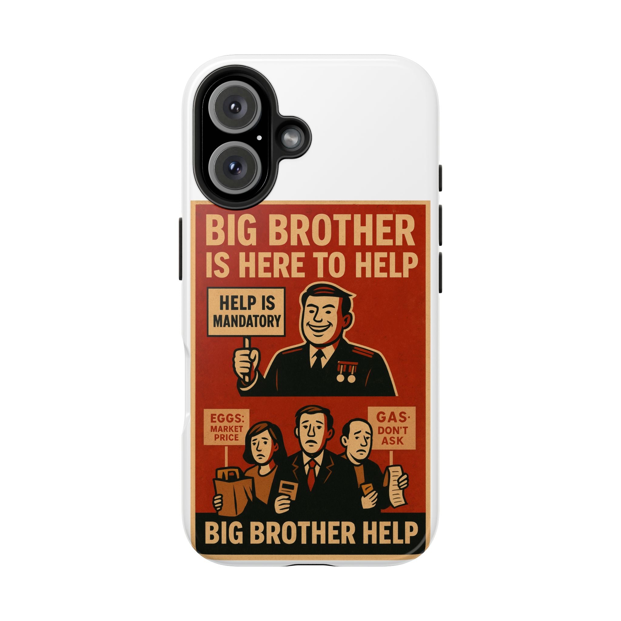 Vintage Big Brother Phone Case, Tough Phone Cases, Retro Tech Accessories, Gift for Sibling, Geeky Gifts, Quirky Phone Cover