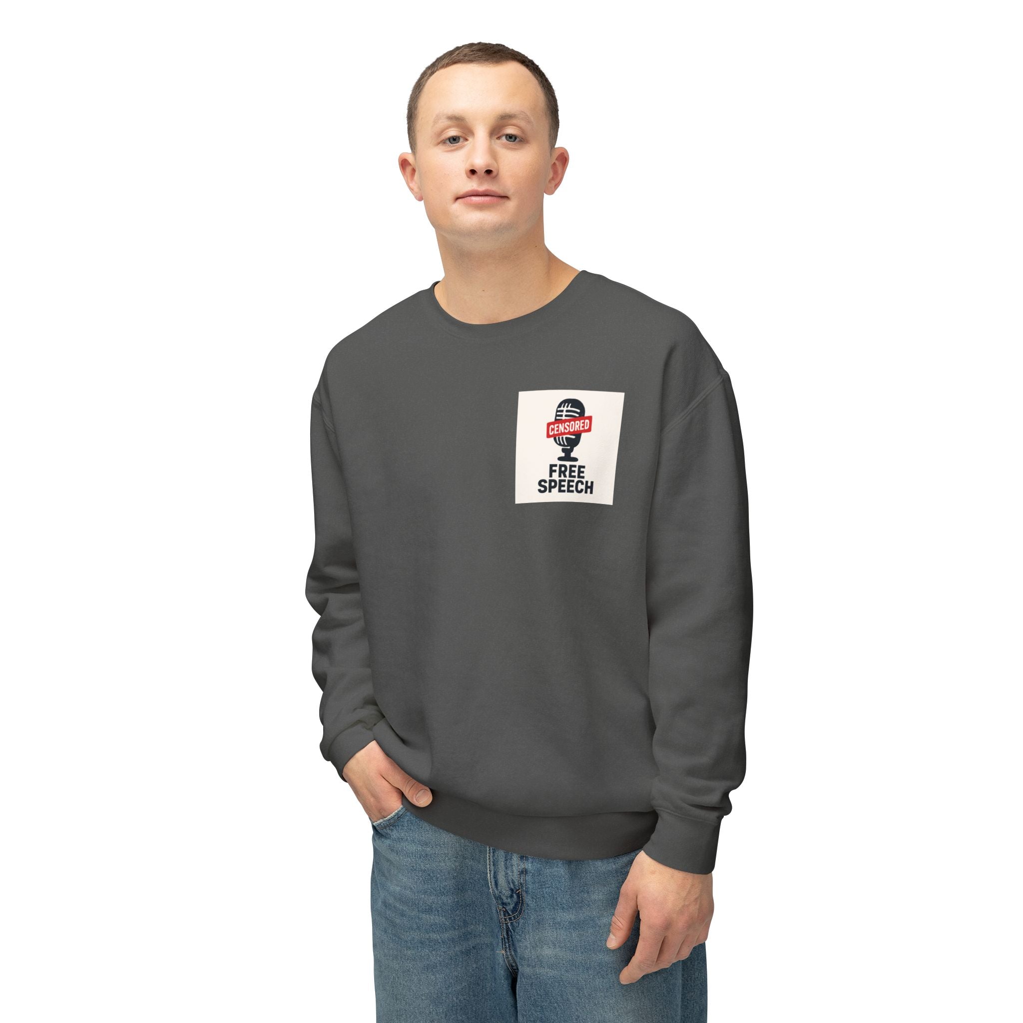 Trump-Inspired Unisex Lightweight Crewneck Sweatshirt, Funny Gift for Dad, Graphic Sweatshirt, Casual Wear, Political Apparel