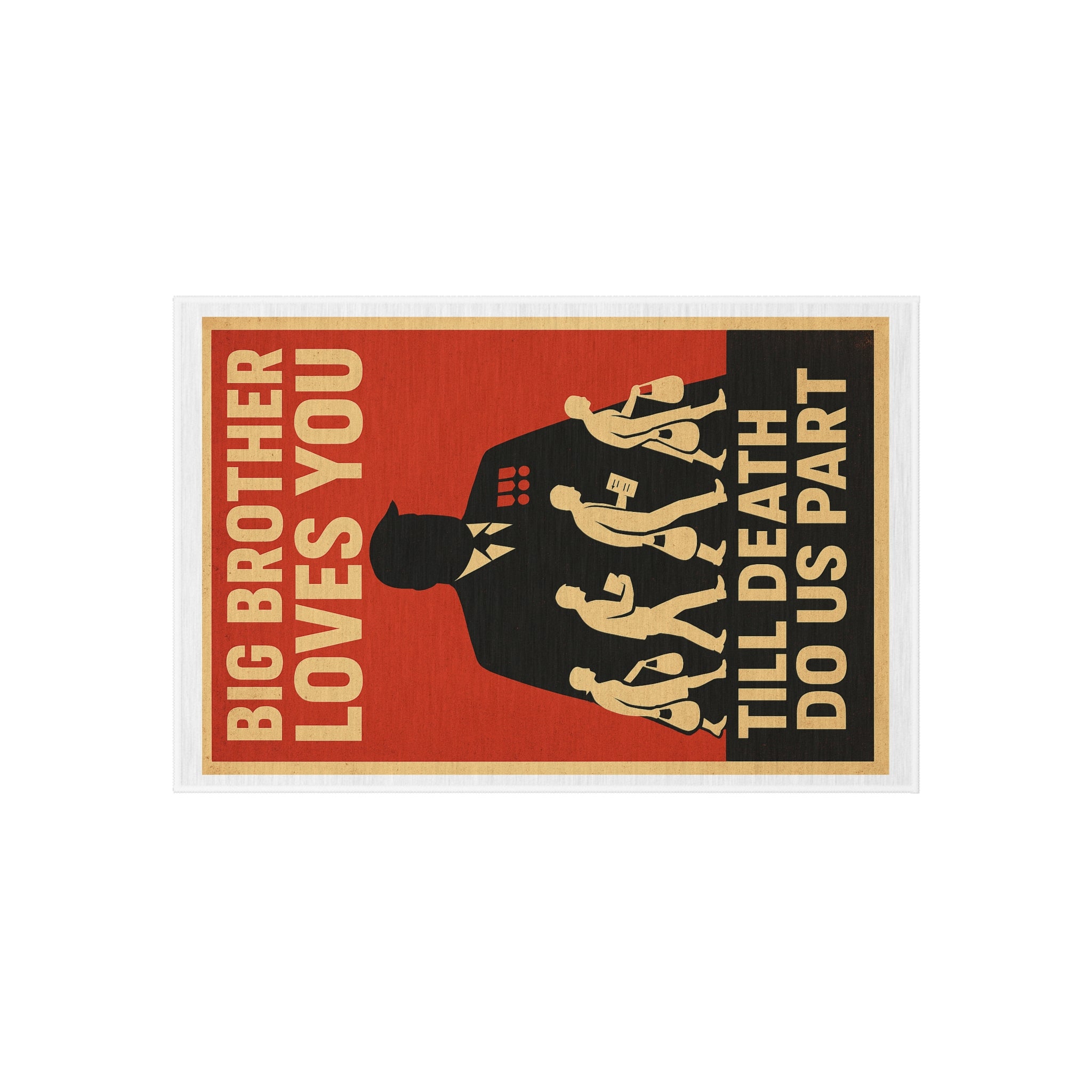 Outdoor Rug with Vintage Propaganda Design | Unique Patio Decor, Garden Mat, Boho Home Decor, Fun Outdoor Area Rug