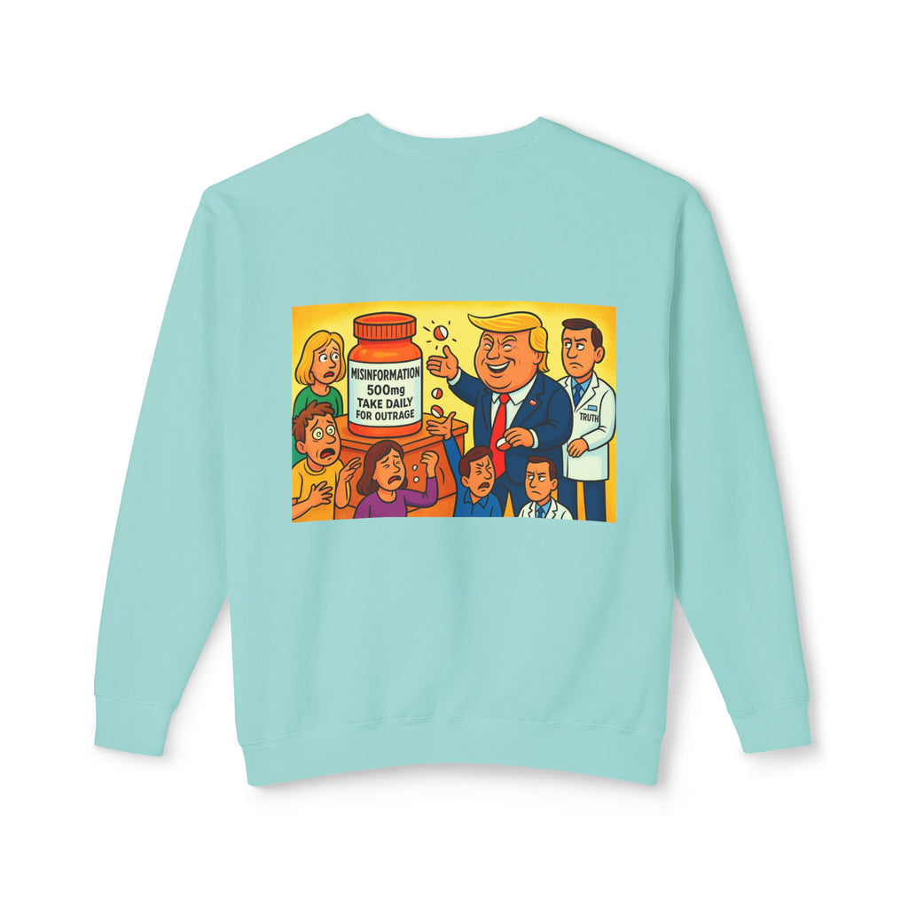 Trump-Inspired Unisex Lightweight Crewneck Sweatshirt, Funny Gift for Dad, Graphic Sweatshirt, Casual Wear, Political Apparel