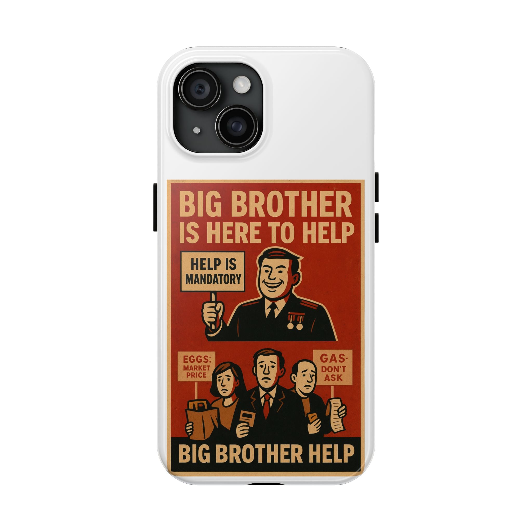 Vintage Big Brother Phone Case, Tough Phone Cases, Retro Tech Accessories, Gift for Sibling, Geeky Gifts, Quirky Phone Cover