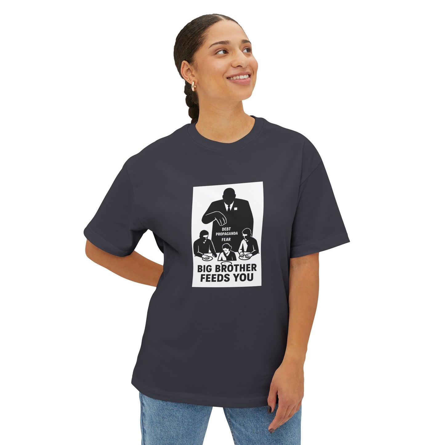 Unisex Oversized Boxy Tee - Fake News Veteran Tee, Casual Graphic T-Shirt, Streetwear, Gift for Friends, Unique Statement Shirt