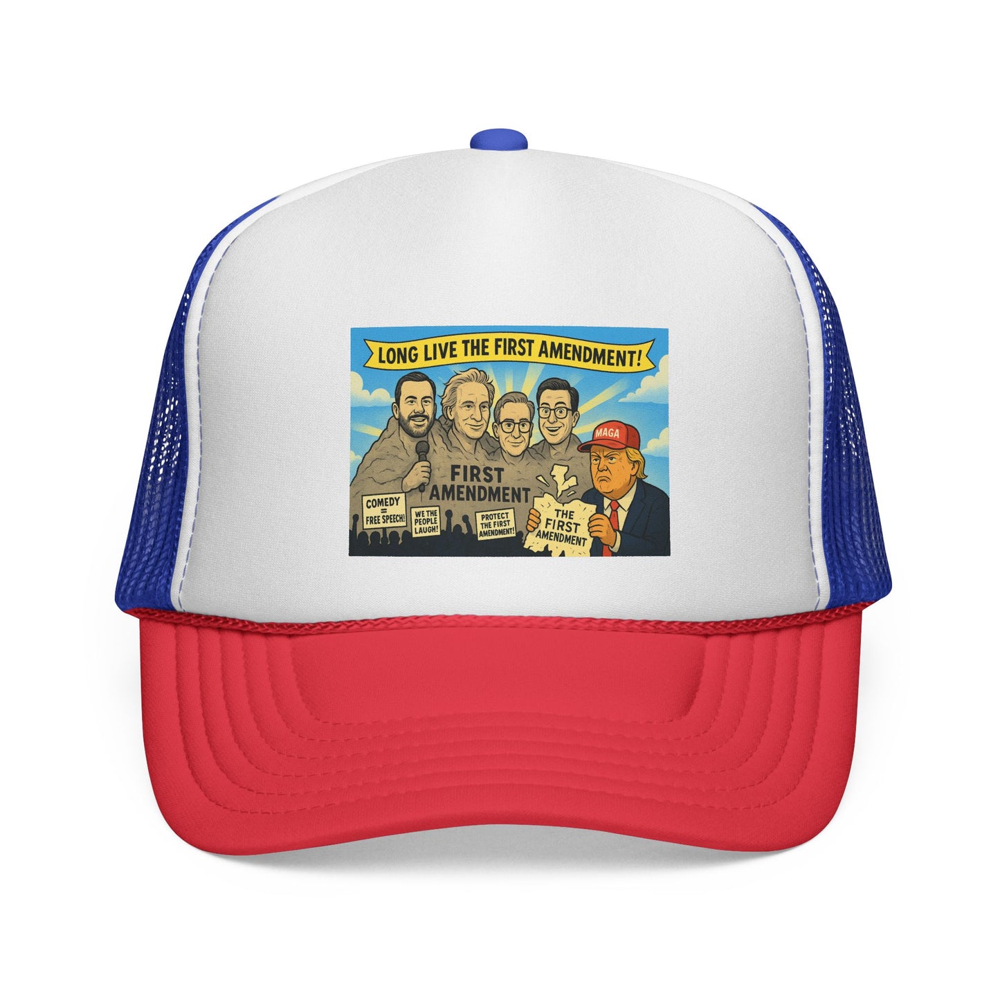 First Amendment Trucker Cap – Fun, Vintage Style Hat for Freedom Lovers, Patriotic Gift, Outdoor Adventures, Unique Conversation Starter
