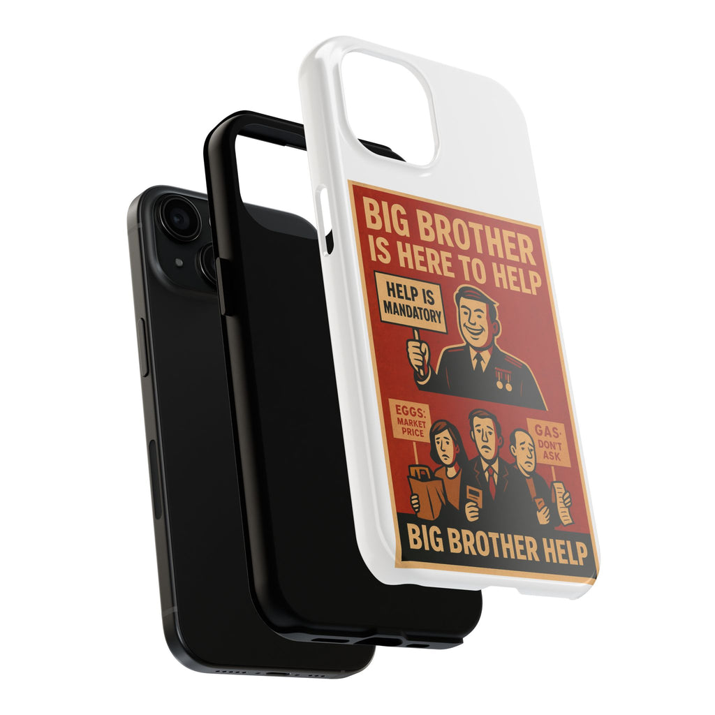 Vintage Big Brother Phone Case, Tough Phone Cases, Retro Tech Accessories, Gift for Sibling, Geeky Gifts, Quirky Phone Cover