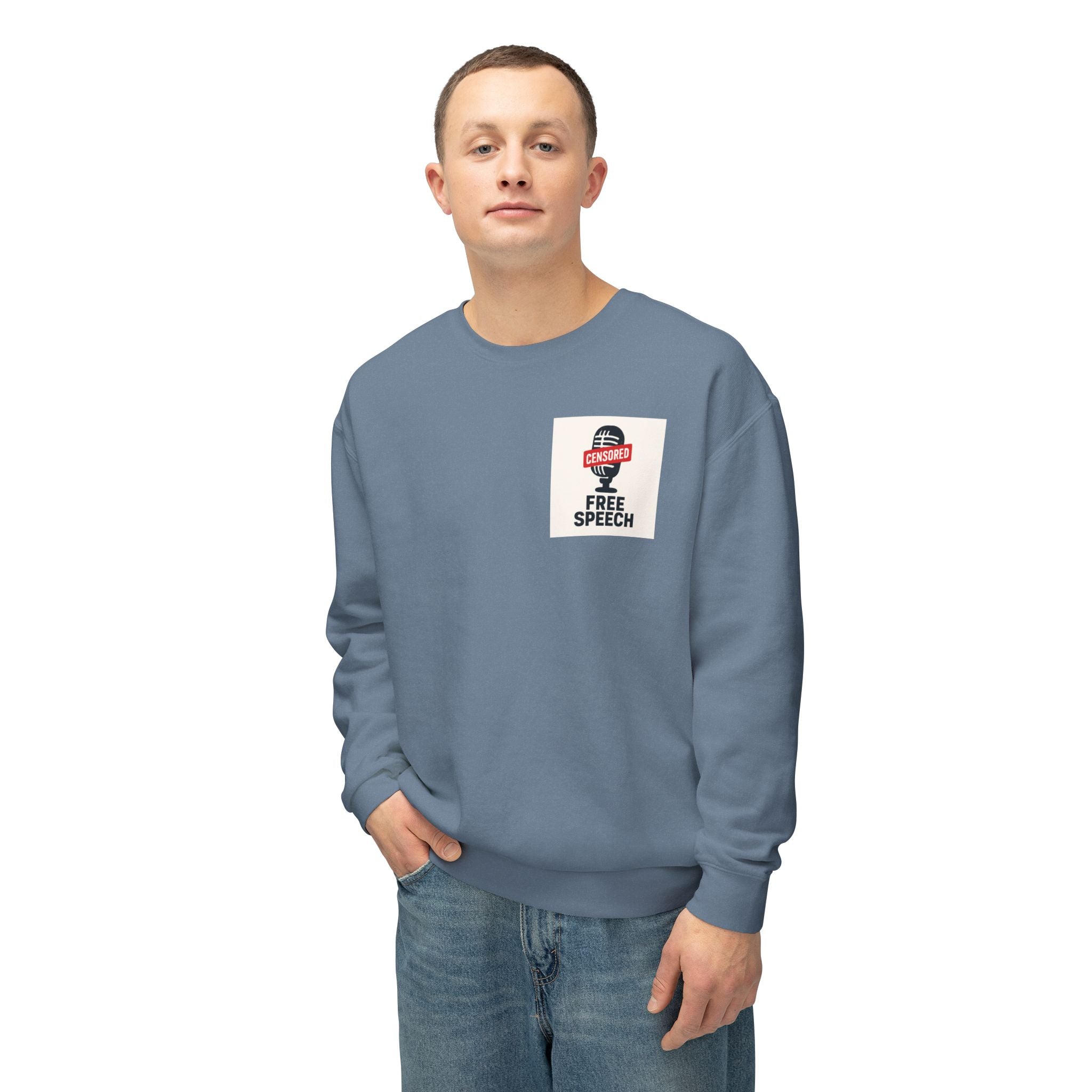 Trump-Inspired Unisex Lightweight Crewneck Sweatshirt, Funny Gift for Dad, Graphic Sweatshirt, Casual Wear, Political Apparel