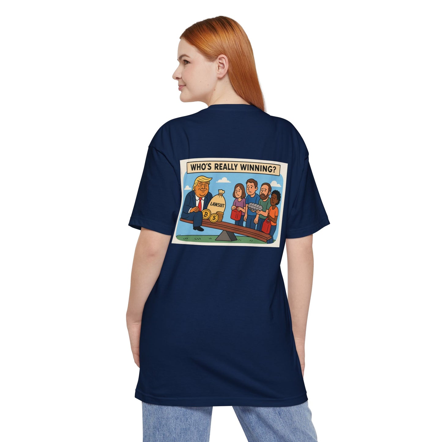 Funny Political T-Shirt, Who's Really Winning Graphic Tee, Unisex Humor Apparel, Gift for Politics Lovers, Casual Weekend Wear