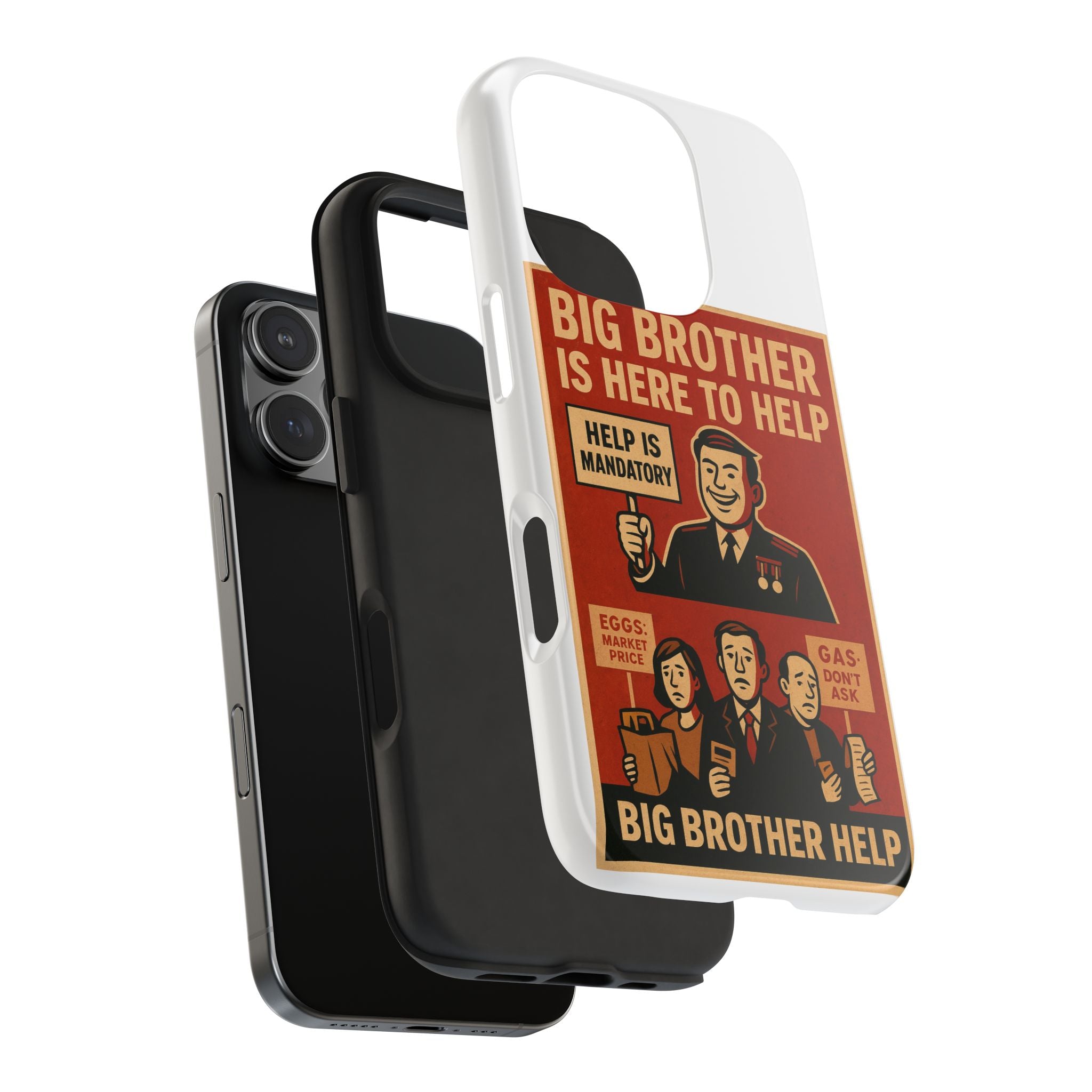 Vintage Big Brother Phone Case, Tough Phone Cases, Retro Tech Accessories, Gift for Sibling, Geeky Gifts, Quirky Phone Cover