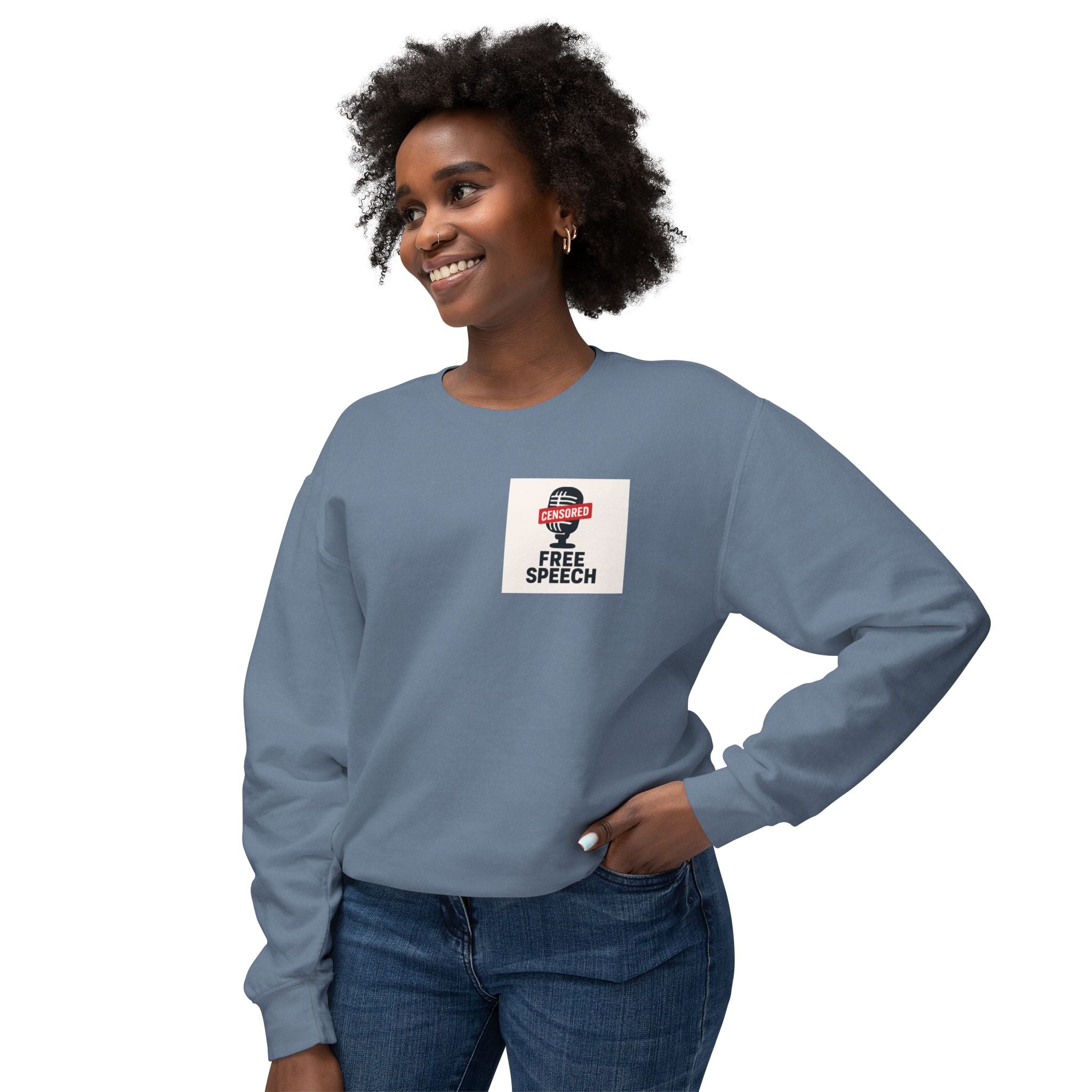Trump-Inspired Unisex Lightweight Crewneck Sweatshirt, Funny Gift for Dad, Graphic Sweatshirt, Casual Wear, Political Apparel