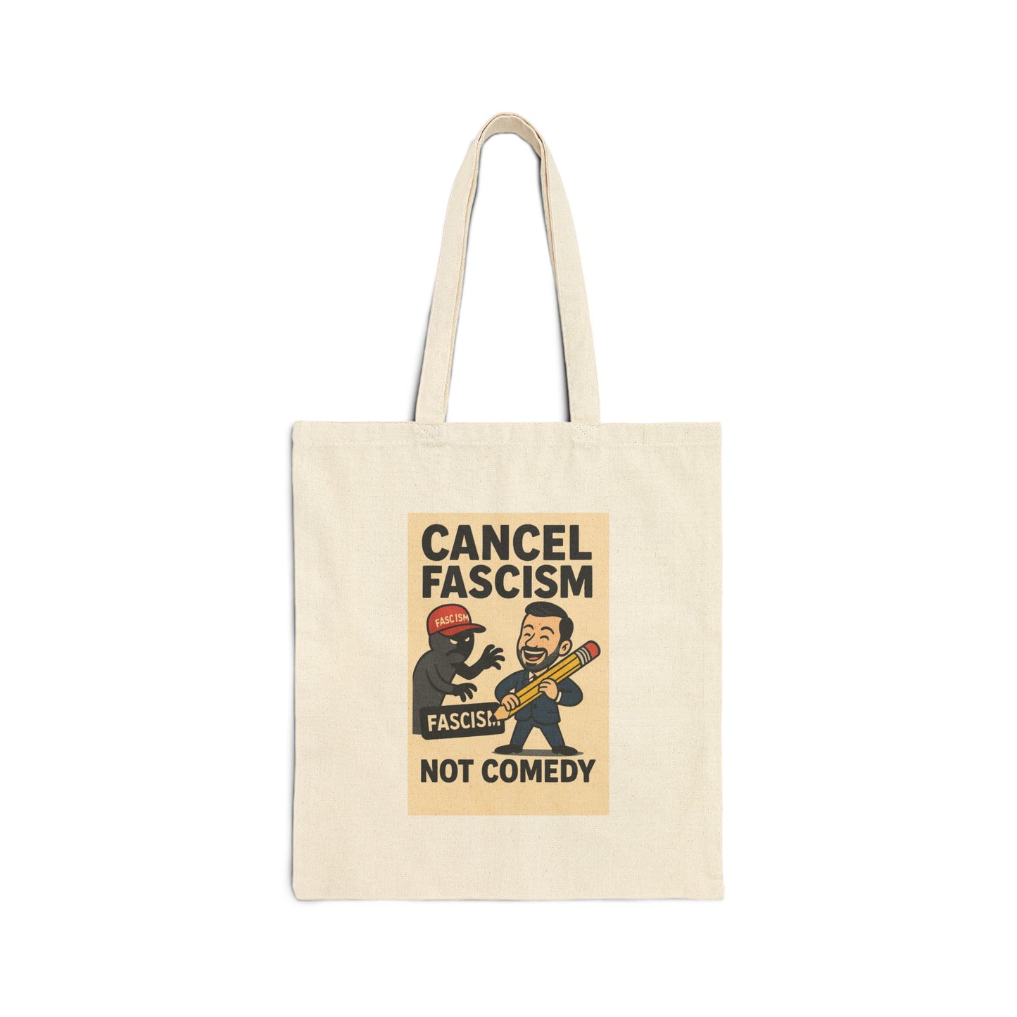 Bold Statement Cotton Tote Bag, Eco-Friendly Shopper, Reusable Grocery Bag, Protest Tote, Gift for Activists