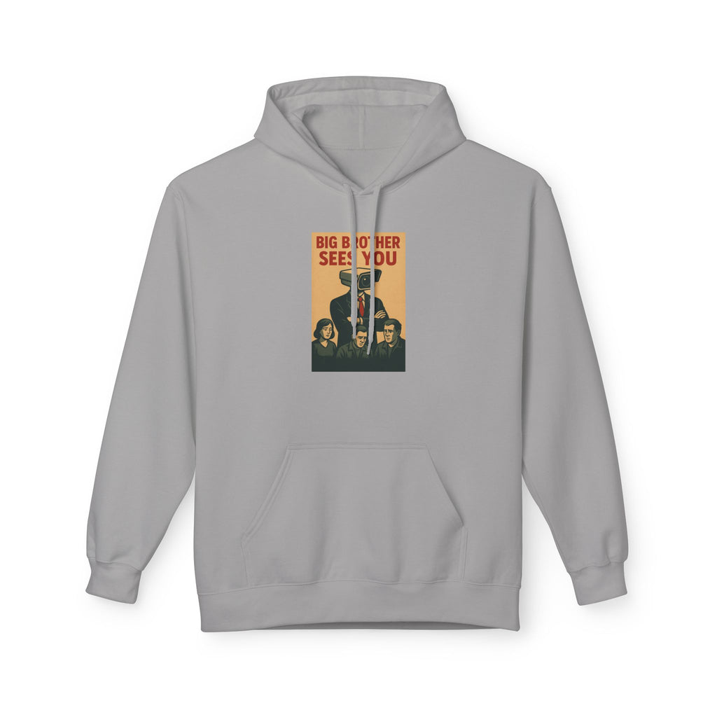 Big Brother Sees You Hoodie, Unisex Fleece Pullover, Cozy Sweatshirt, Gift for Fans, Retro Style Apparel, Casual Everyday Wear