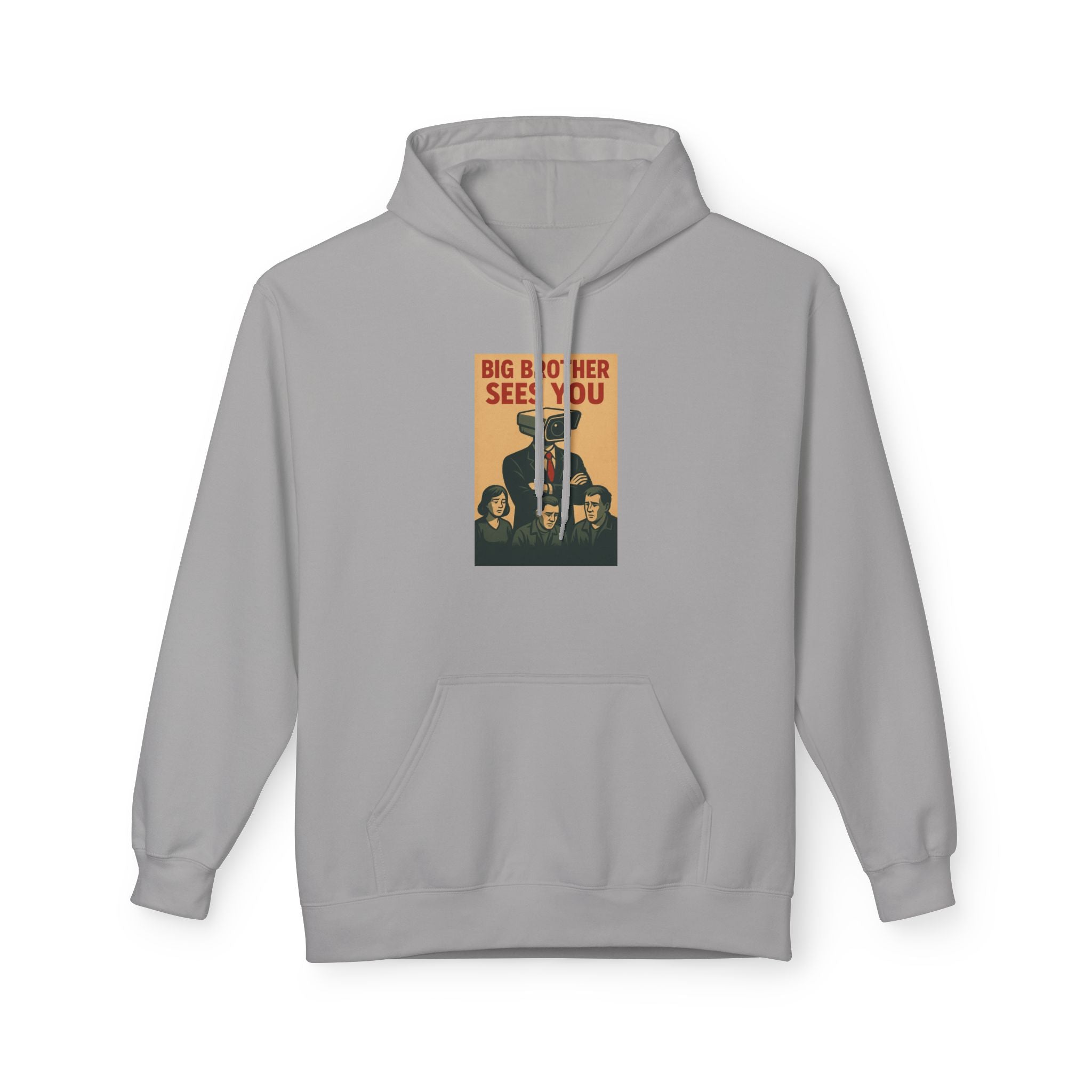 Big Brother Sees You Hoodie, Unisex Fleece Pullover, Cozy Sweatshirt, Gift for Fans, Retro Style Apparel, Casual Everyday Wear