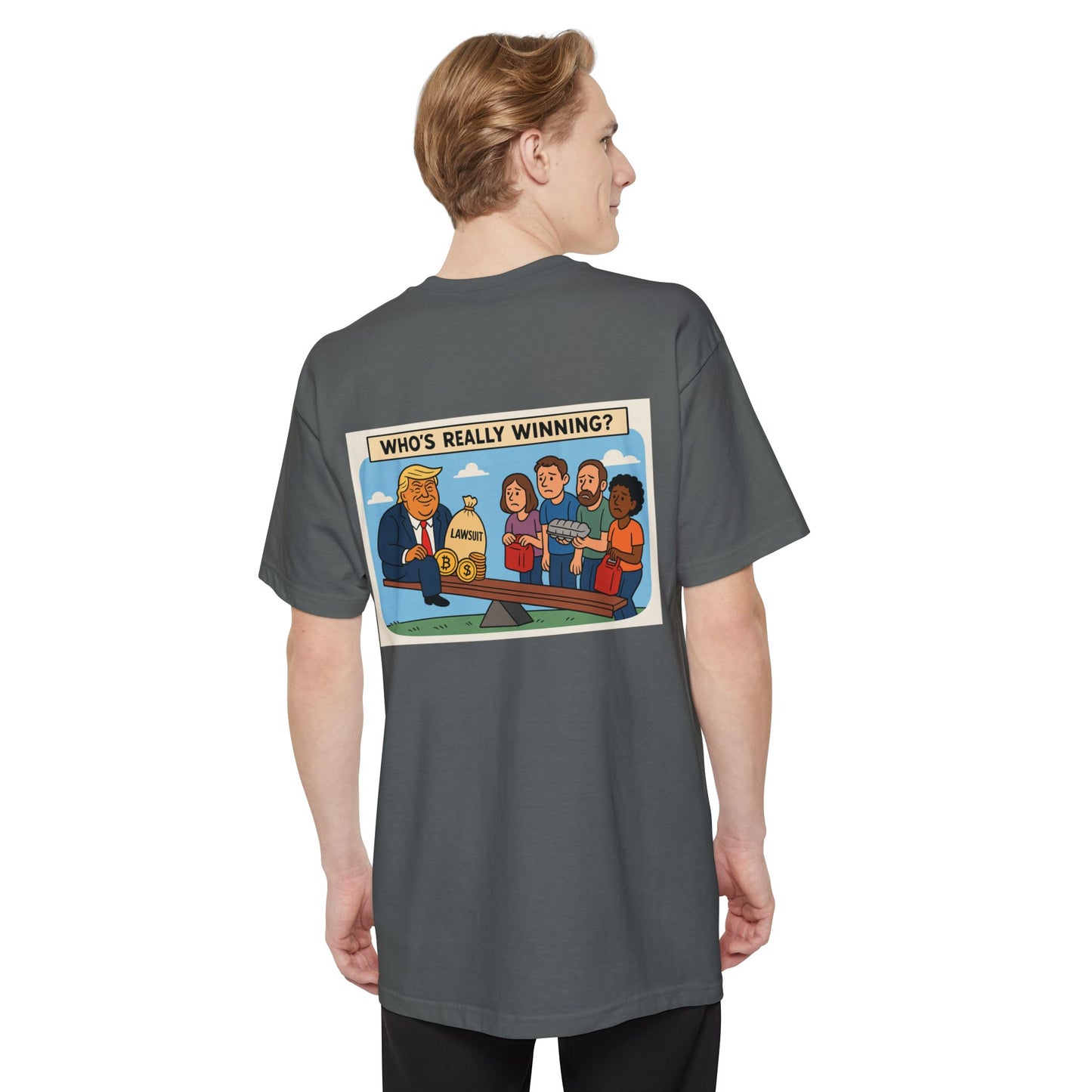 Funny Political T-Shirt, Who's Really Winning Graphic Tee, Unisex Humor Apparel, Gift for Politics Lovers, Casual Weekend Wear