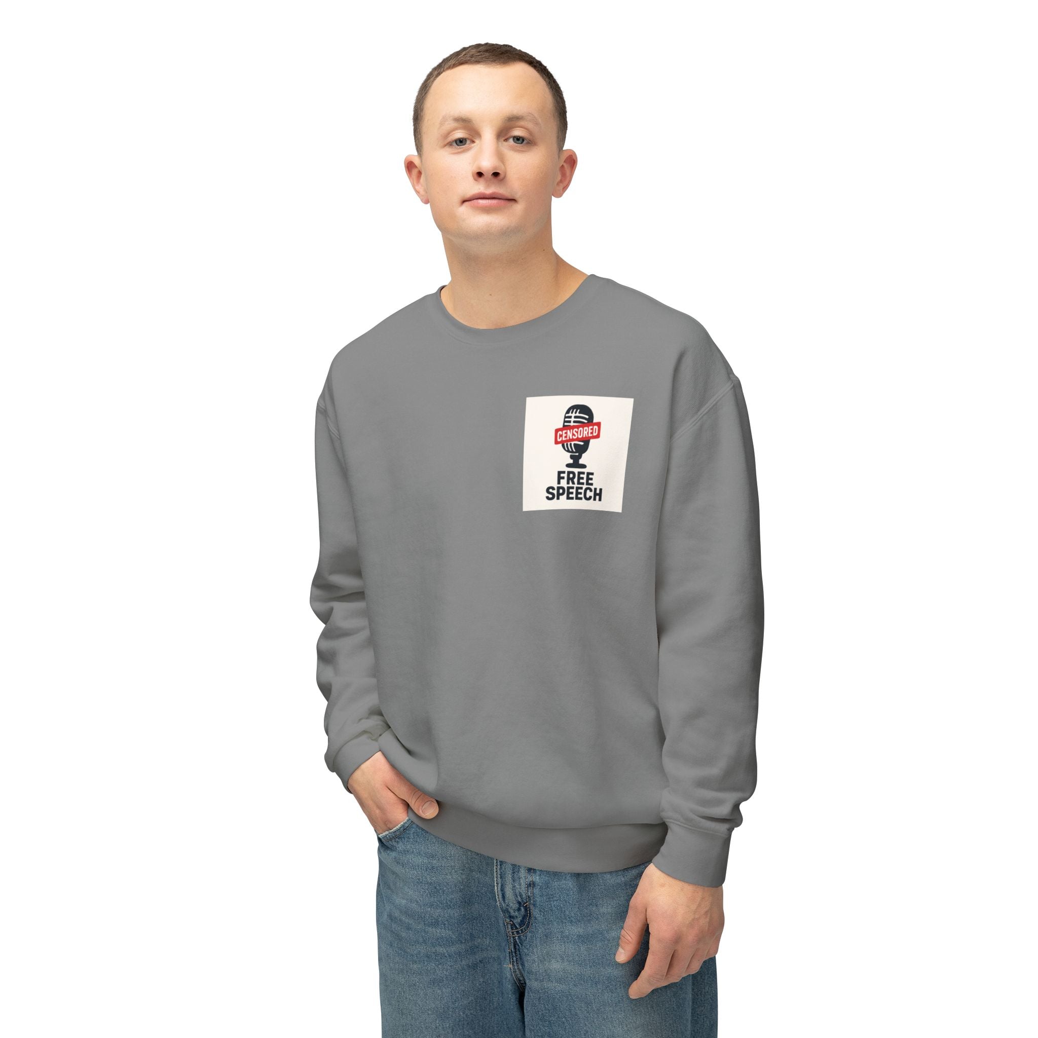 Trump-Inspired Unisex Lightweight Crewneck Sweatshirt, Funny Gift for Dad, Graphic Sweatshirt, Casual Wear, Political Apparel