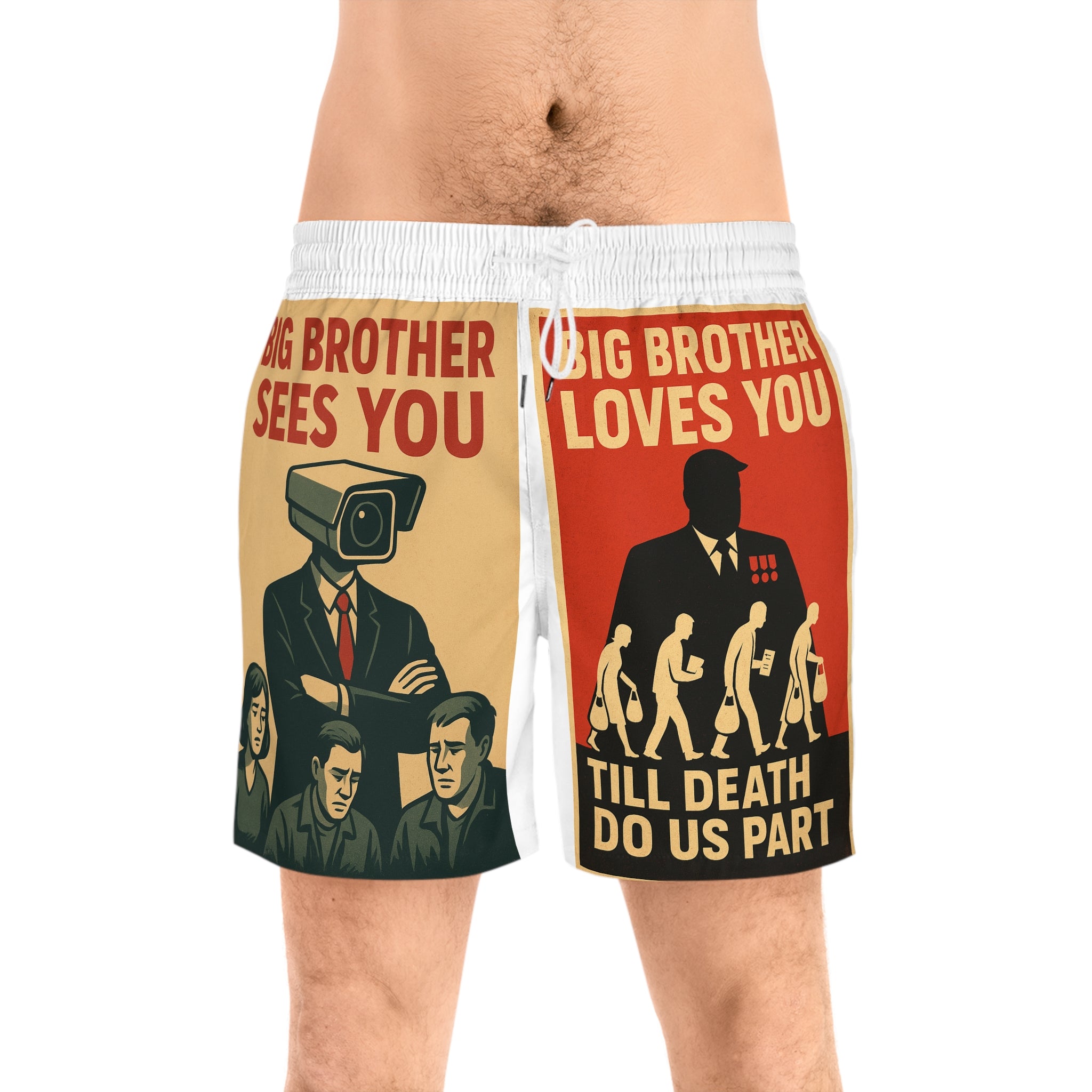 Retro-Inspired Swim Shorts, Graphic Board Shorts for Beach, Pool Parties, Summer Vacations, Men's Swimwear, Trendy [...]