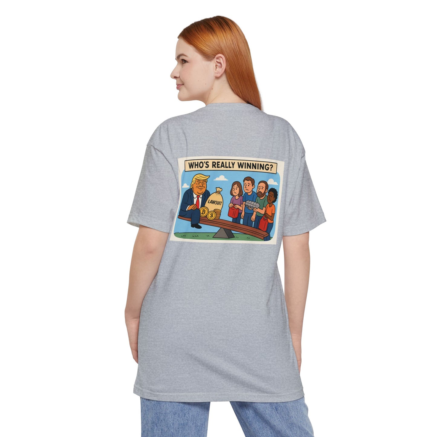Funny Political T-Shirt, Who's Really Winning Graphic Tee, Unisex Humor Apparel, Gift for Politics Lovers, Casual Weekend Wear