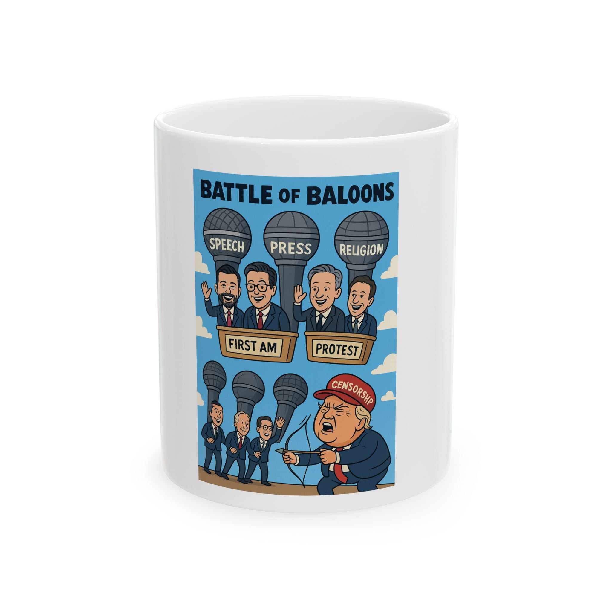 Cancel Fascism Ceramic Mug - 11oz & 15oz, Funny Coffee Cup, Political Gift, Humor Present, Makes a Statement