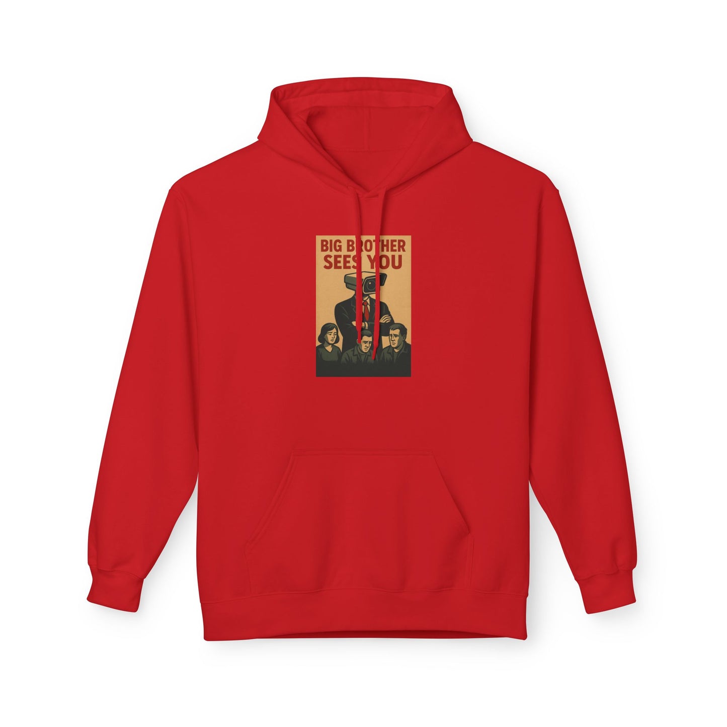 Big Brother Sees You Hoodie, Unisex Fleece Pullover, Cozy Sweatshirt, Gift for Fans, Retro Style Apparel, Casual Everyday Wear