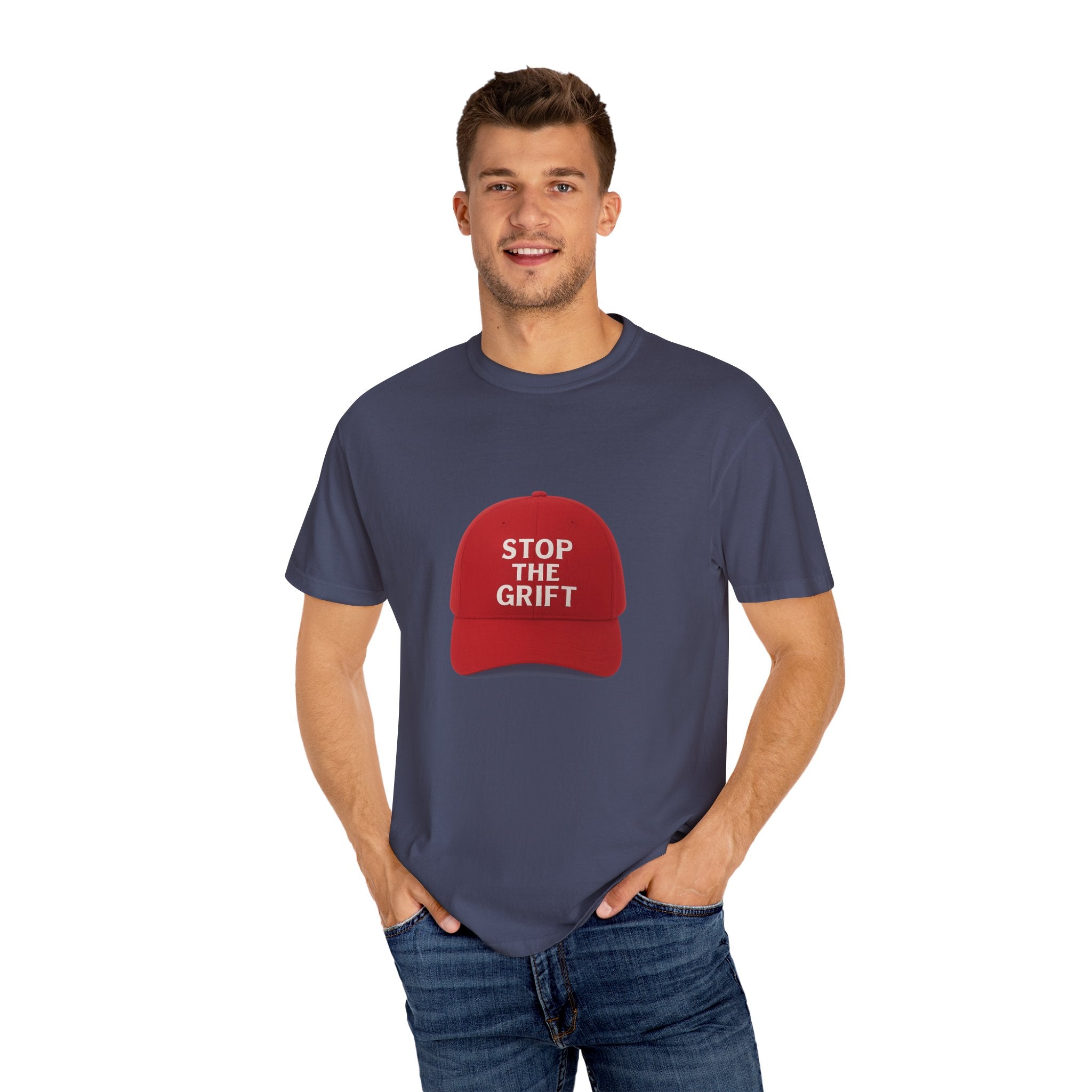 Unisex Garment-Dyed T-shirt with 'STOP THE GRIFT' Design, Casual Tee, Thought-Provoking Shirt, Gift for Activists, Statement Apparel, [...]