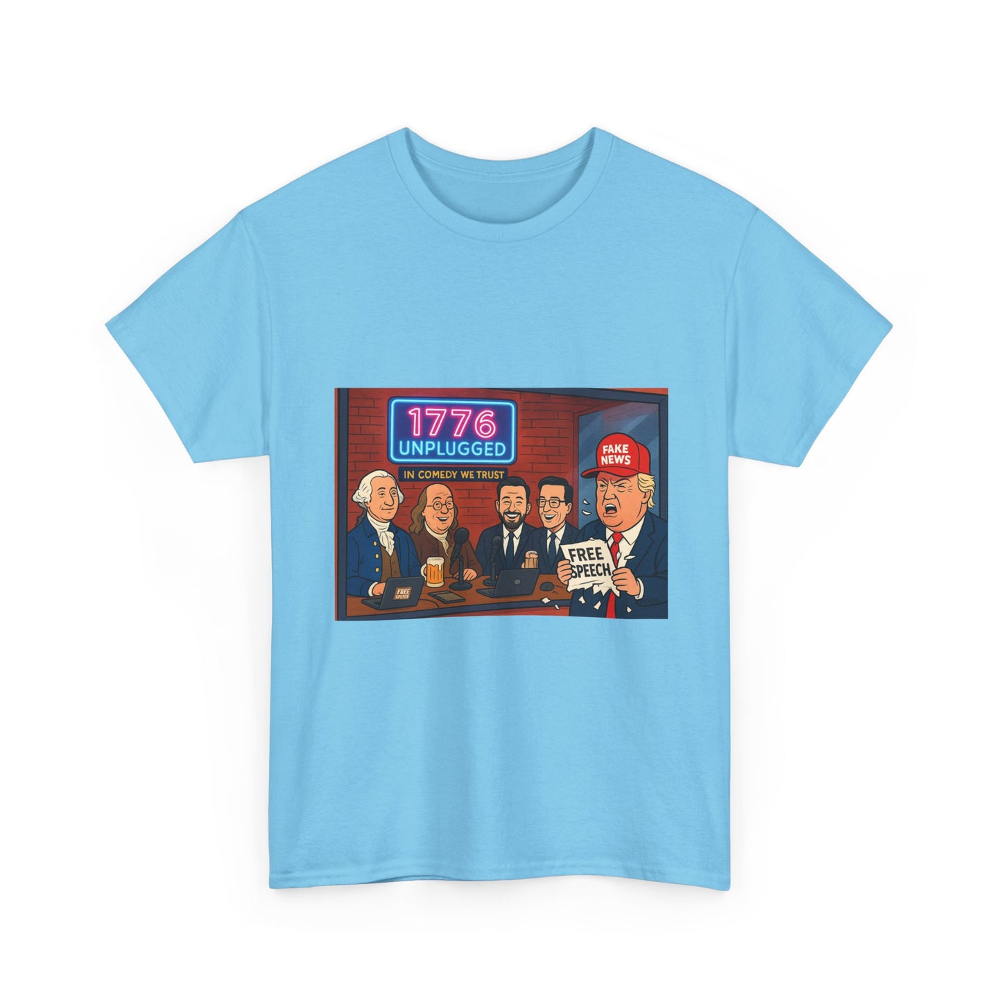 Unisex Political Humor Tee, 1776 Unplugged Graphic Shirt for Freedom Lovers, Fun Gift for Birthdays, Casual Wear, Election Season
