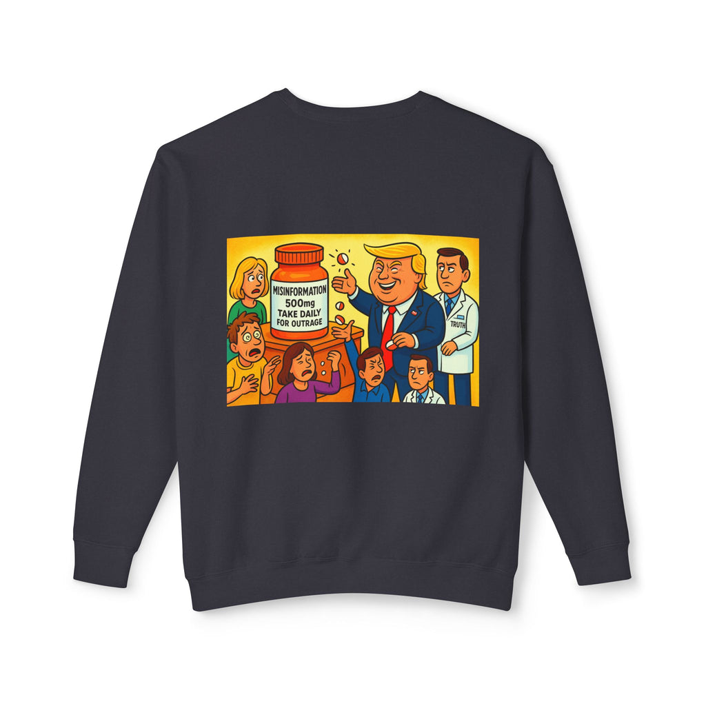 Trump-Inspired Unisex Lightweight Crewneck Sweatshirt, Funny Gift for Dad, Graphic Sweatshirt, Casual Wear, Political Apparel