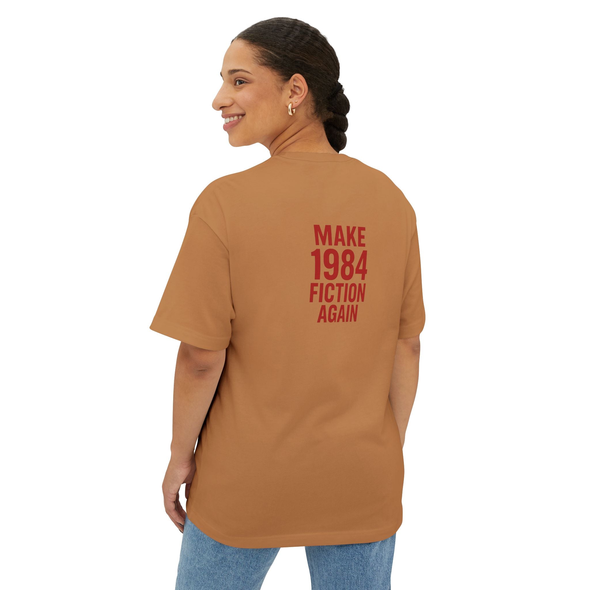 Unisex Oversized Boxy Tee - Fake News Veteran Tee, Casual Graphic T-Shirt, Streetwear, Gift for Friends, Unique Statement Shirt