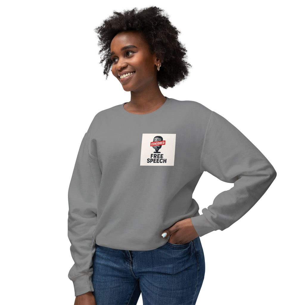 Trump-Inspired Unisex Lightweight Crewneck Sweatshirt, Funny Gift for Dad, Graphic Sweatshirt, Casual Wear, Political Apparel