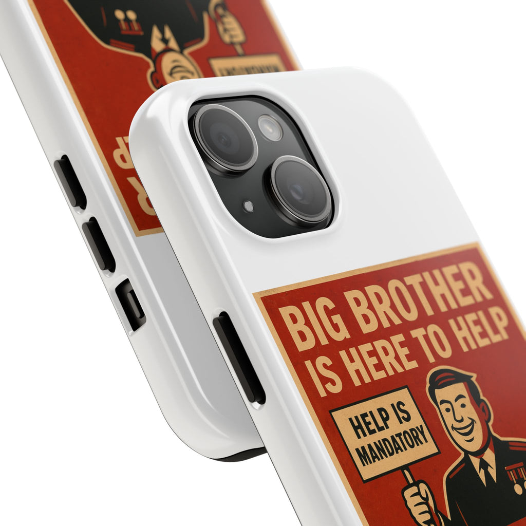 Vintage Big Brother Phone Case, Tough Phone Cases, Retro Tech Accessories, Gift for Sibling, Geeky Gifts, Quirky Phone Cover