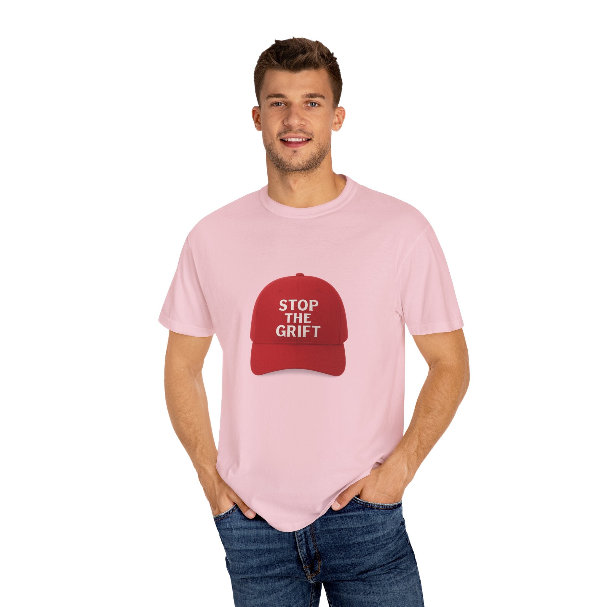 Unisex Garment-Dyed T-shirt with 'STOP THE GRIFT' Design, Casual Tee, Thought-Provoking Shirt, Gift for Activists, Statement Apparel, [...]