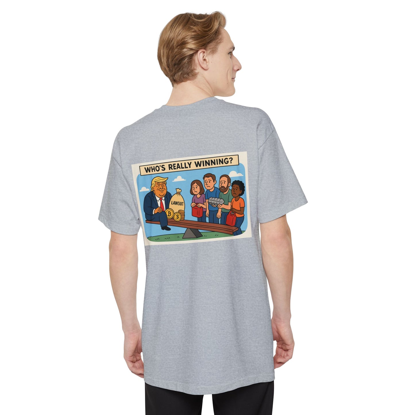 Funny Political T-Shirt, Who's Really Winning Graphic Tee, Unisex Humor Apparel, Gift for Politics Lovers, Casual Weekend Wear